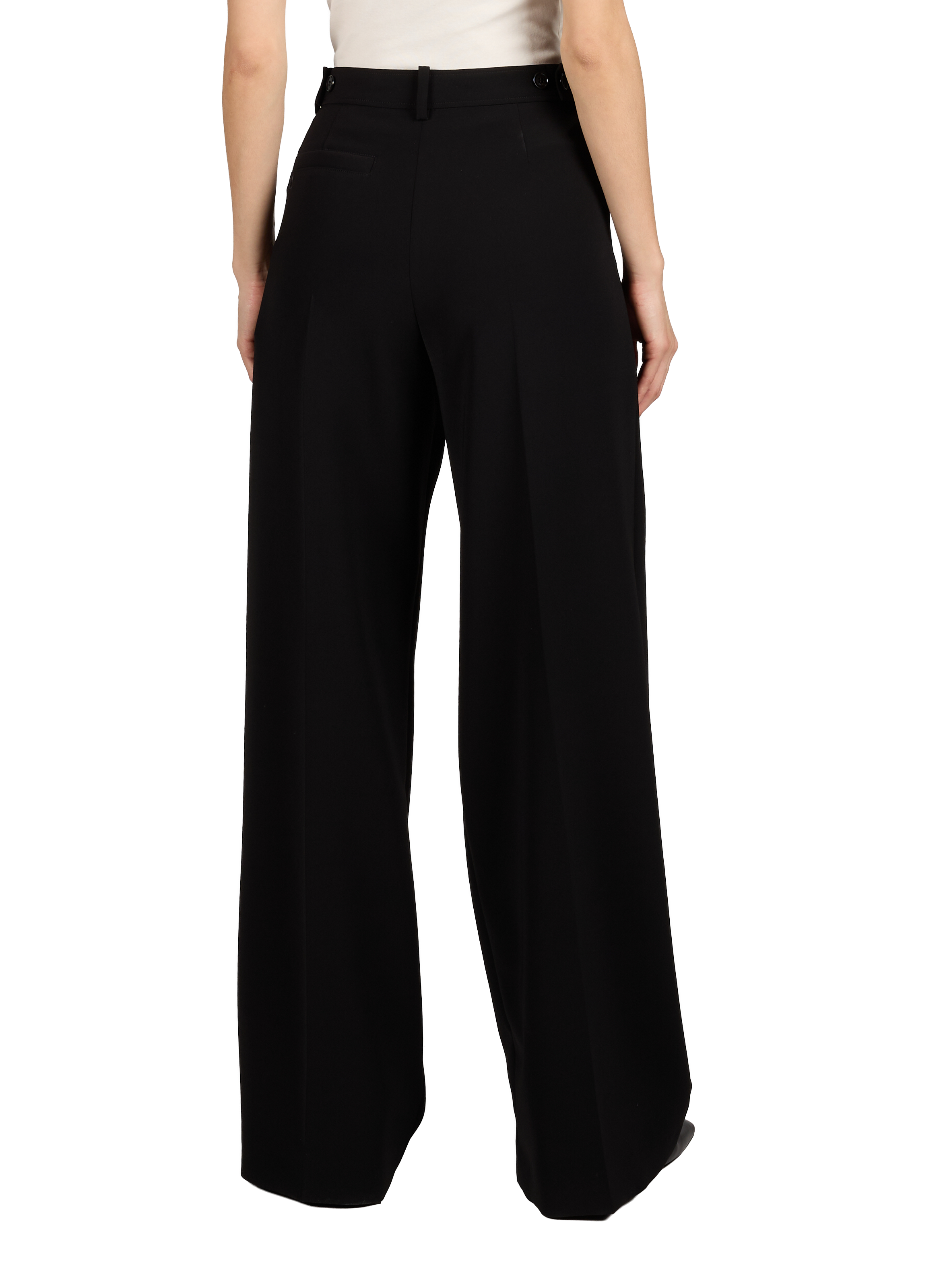 Flared Heritage Pleated Pants COURRÈGES Black