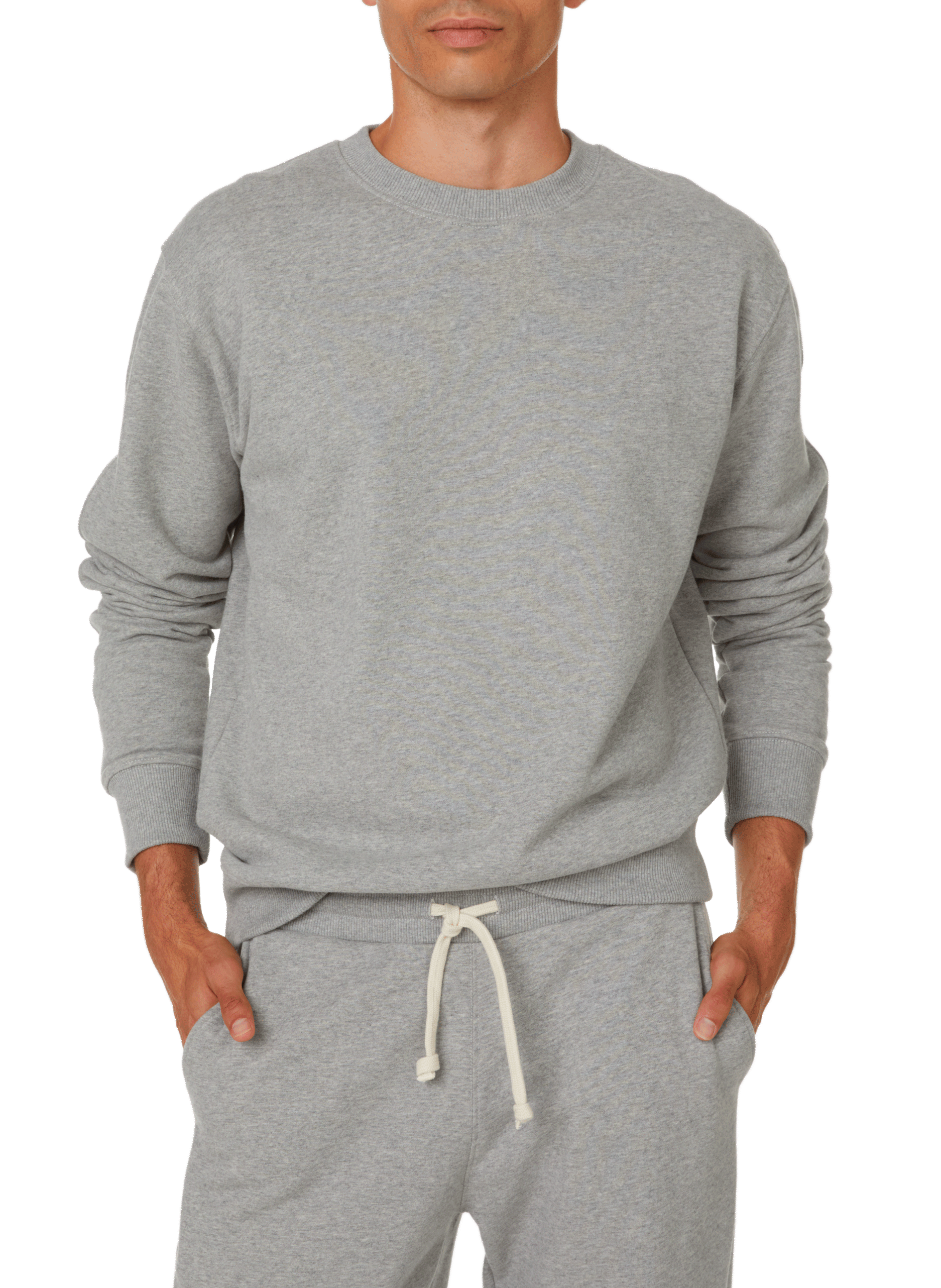 Sweatshirt col rond en coton SAISON 1865 Gris