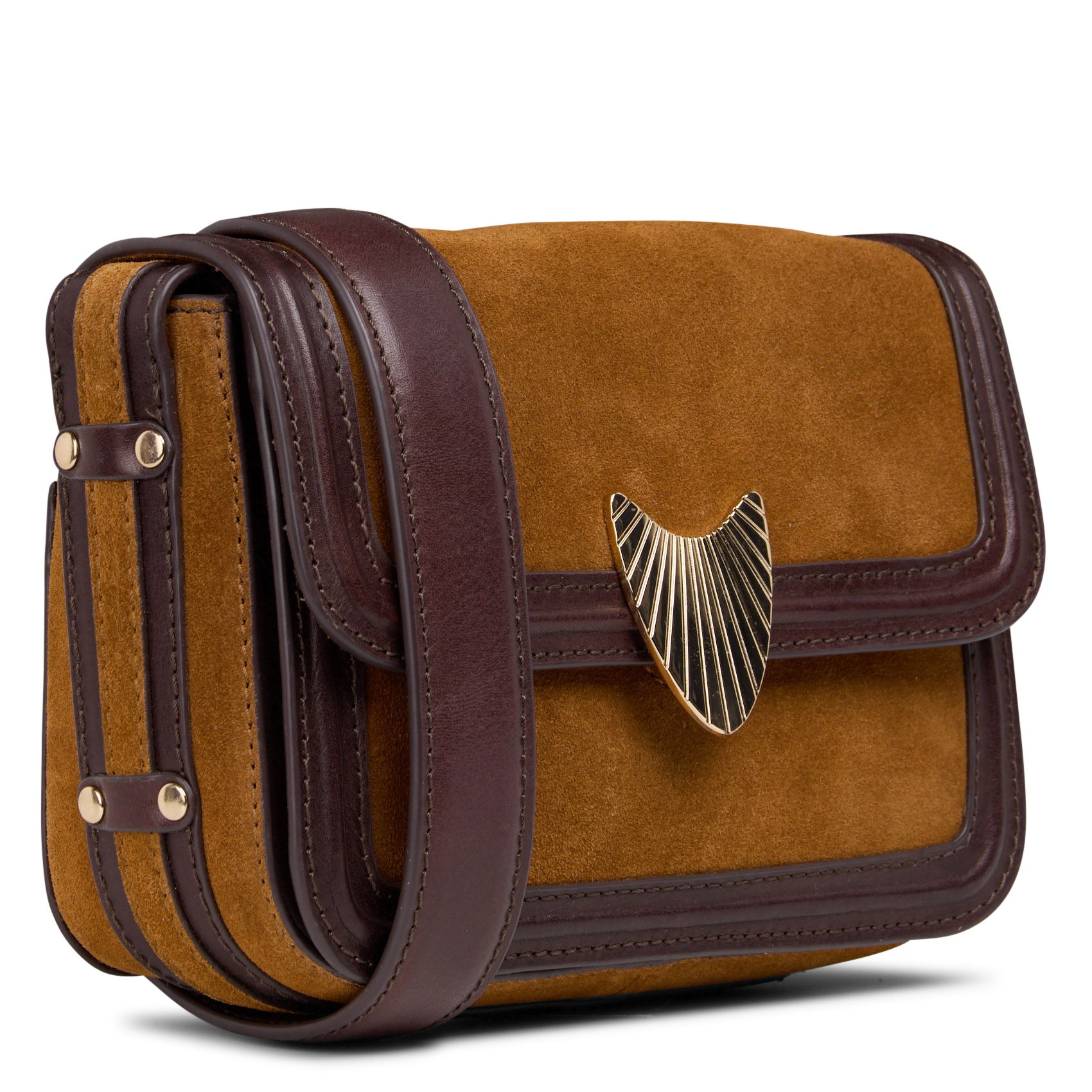 Sac bandoulière en cuir leonard mini MAISON 123 Beige