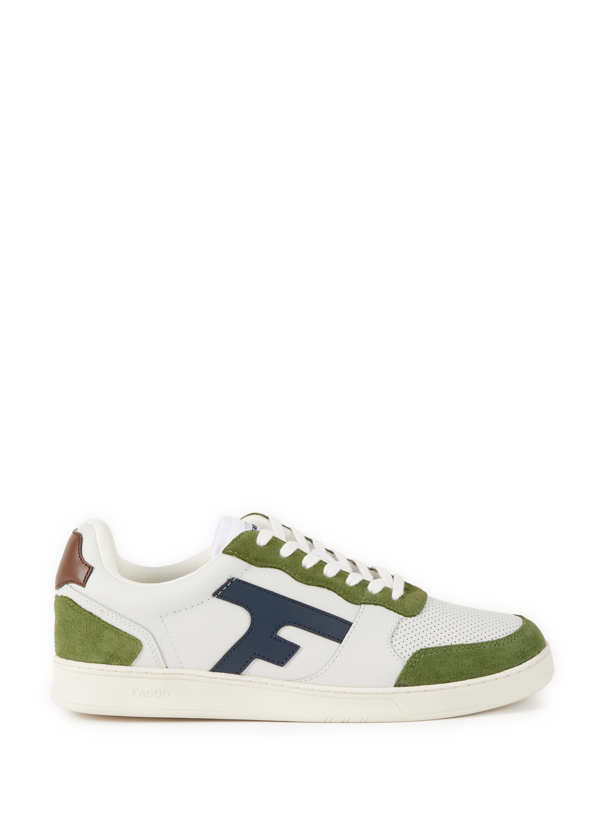 Hazel mixed leather sneakers FAGUO White