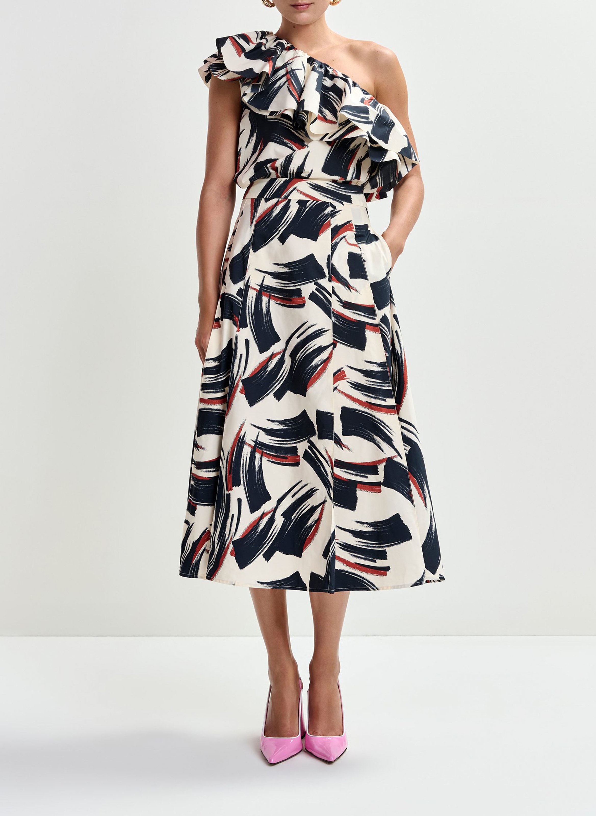 Top asymétrique imprimé jillian ESSENTIEL ANTWERP Multicolore