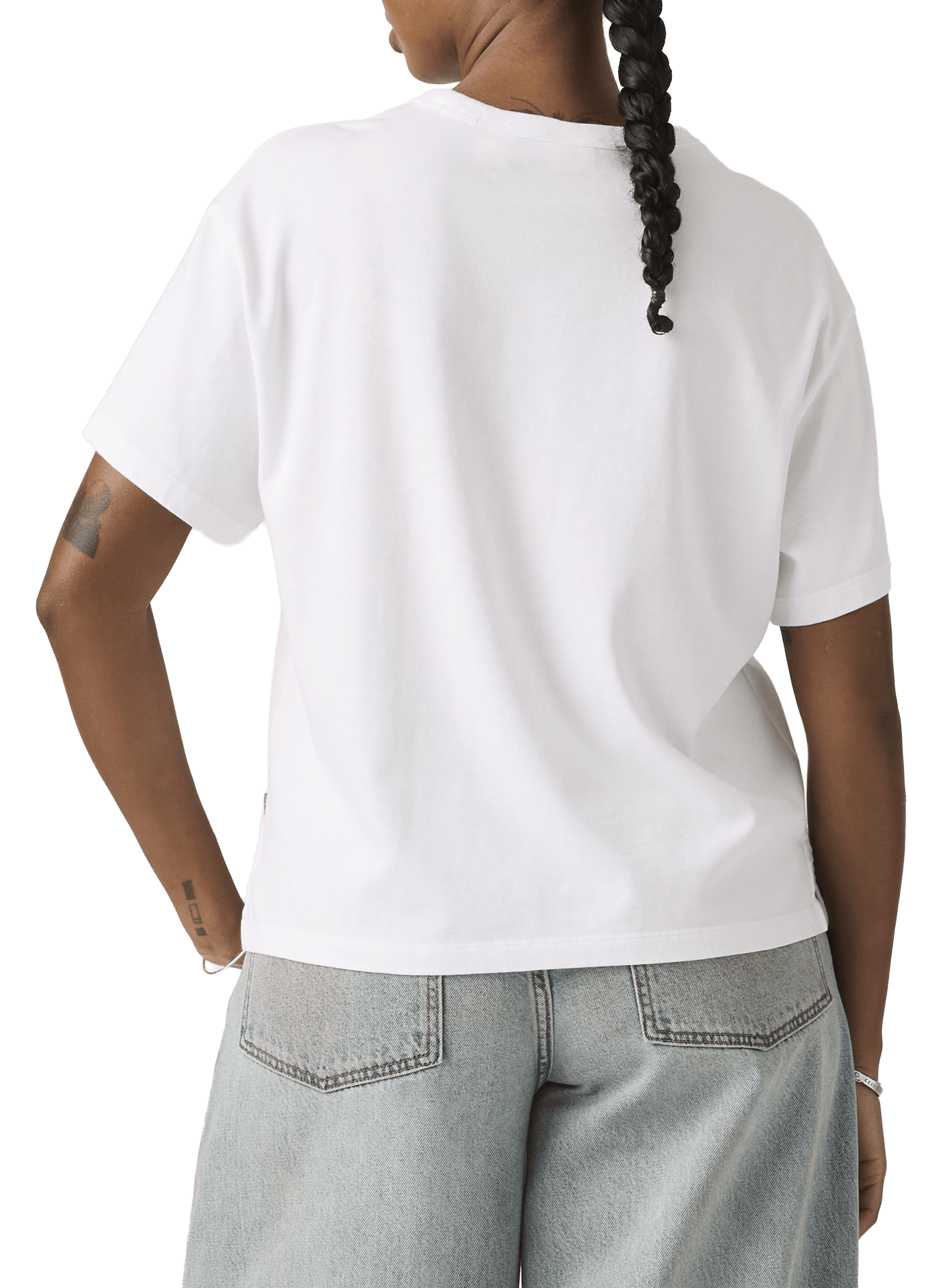 T-shirt manches courtes droit en coton LEVI'S Blanc
