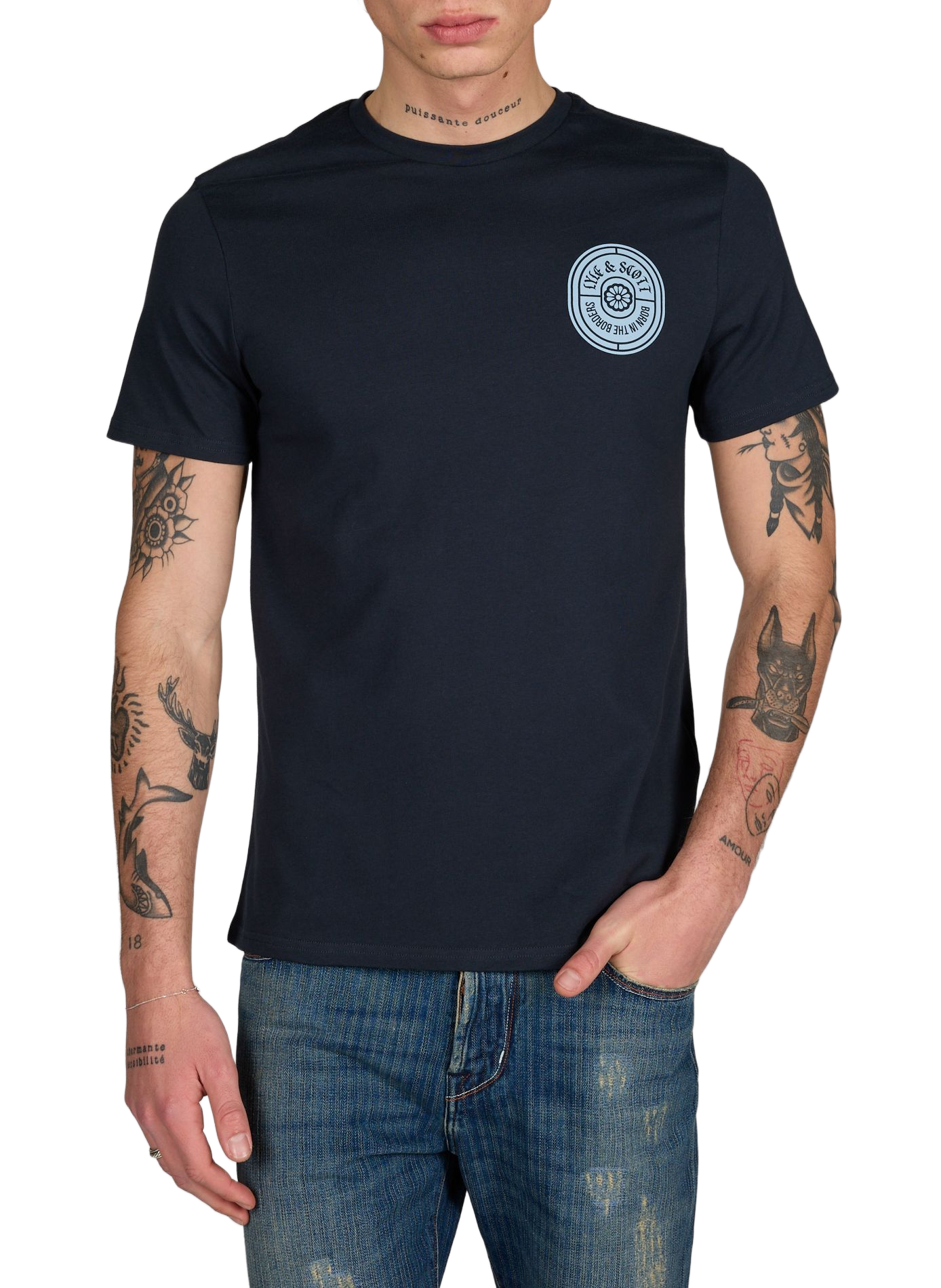 Cotton Logo T-shirt LYLE & SCOTT Blue