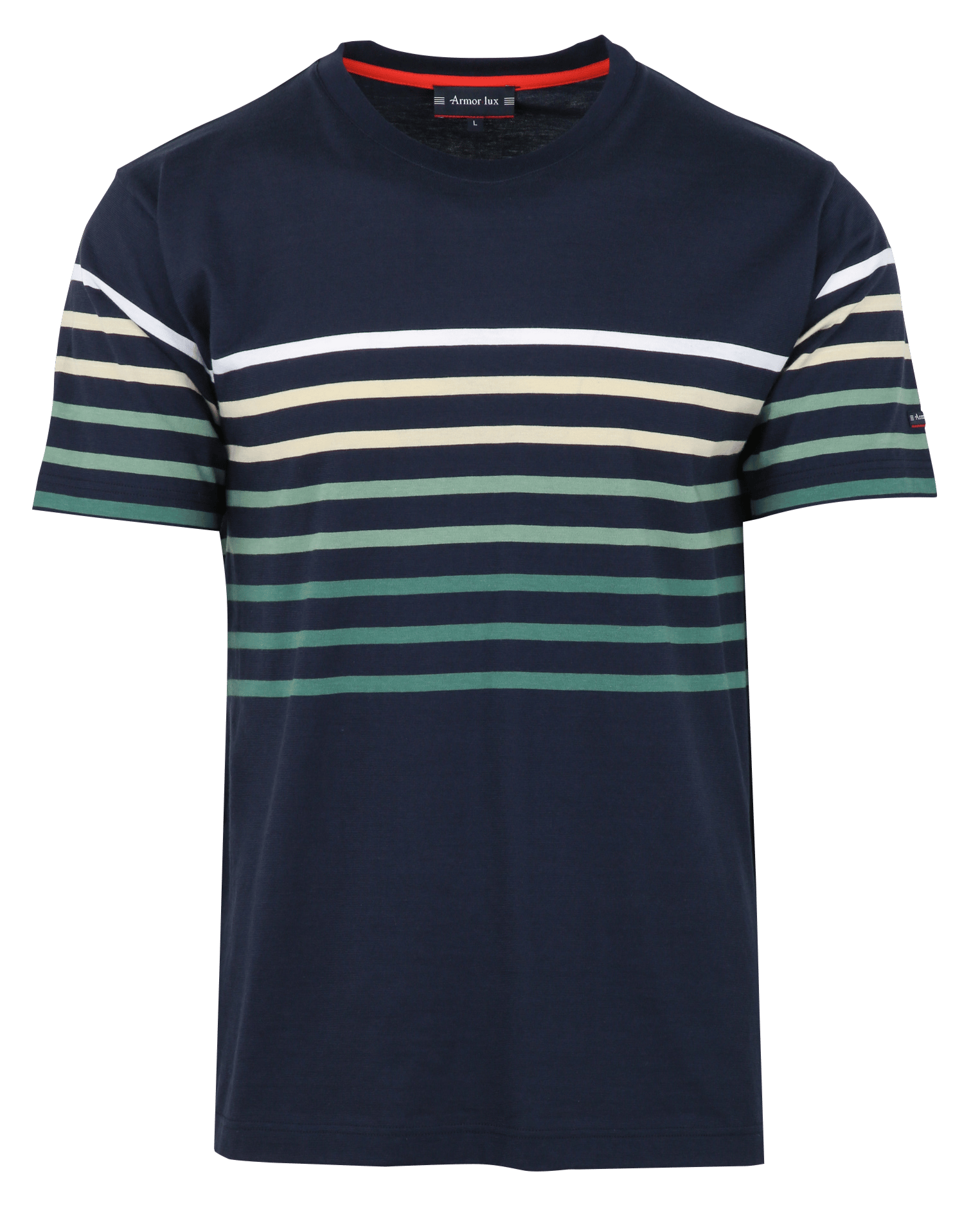 Tee-shirt droit col rond en coton ARMOR-LUX Bleu