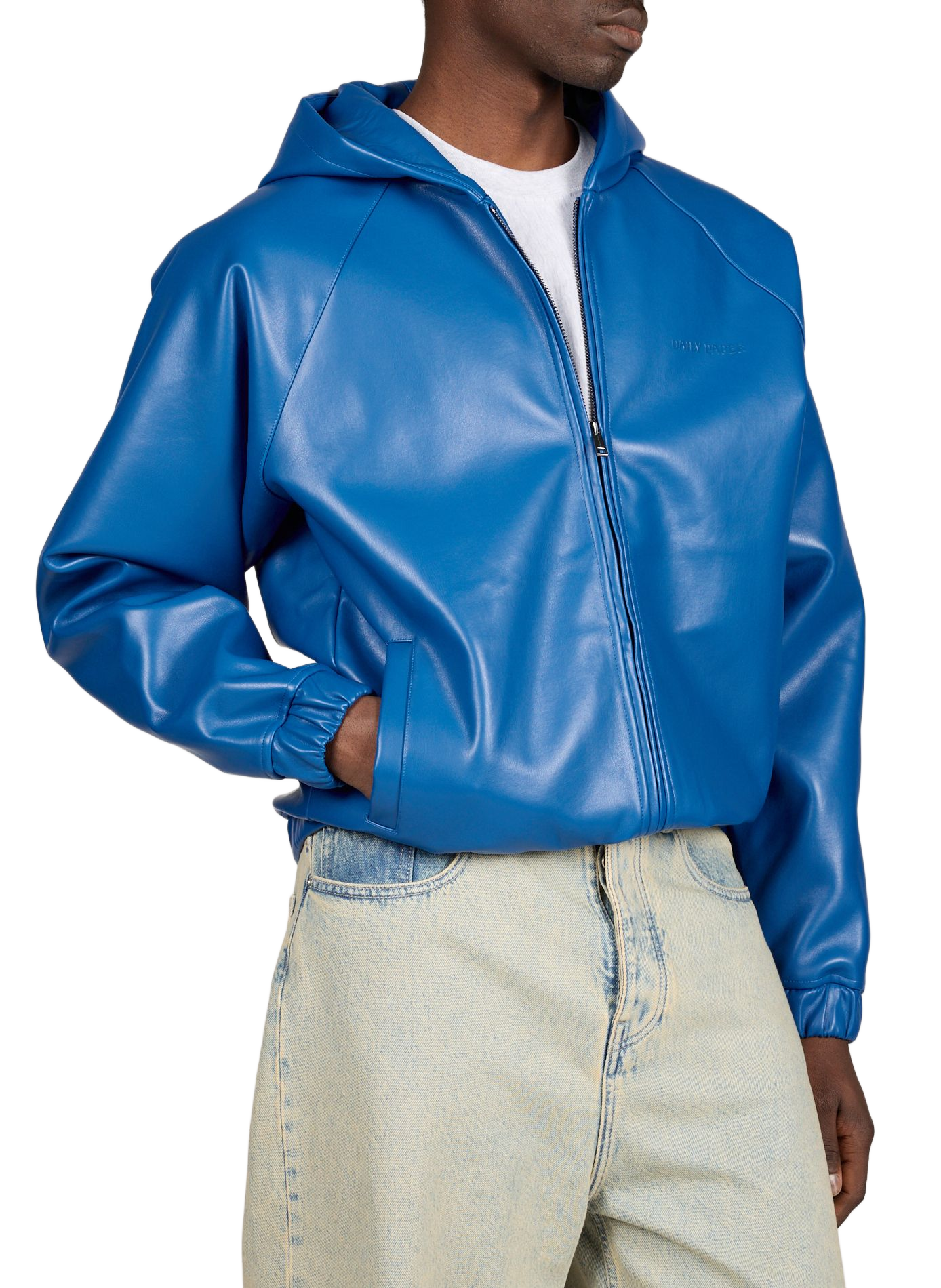 Solid Hooded Zip-Up Jacket DAILY PAPER Blue