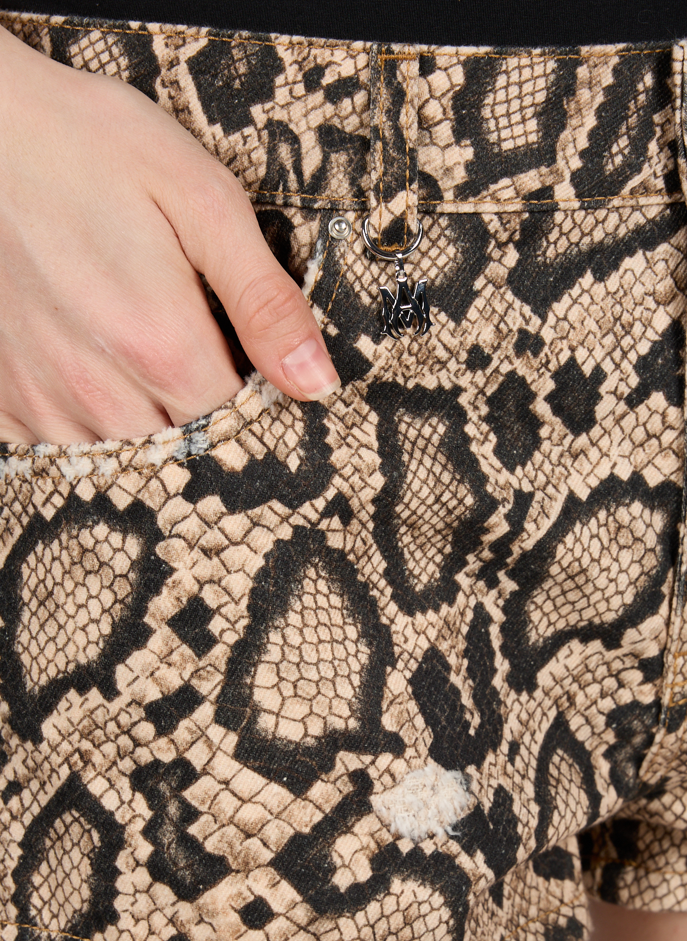 Mini short imprimé animalier en coton AMIRI Multicolore