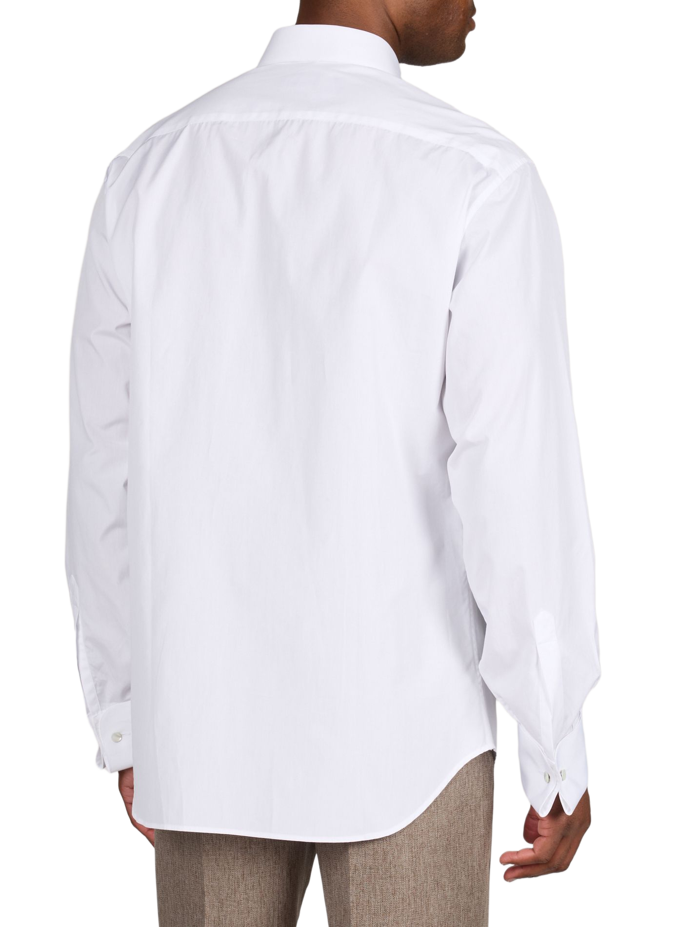 Camicia dettaglio plissettato in cotone EMPORIO ARMANI Bianco