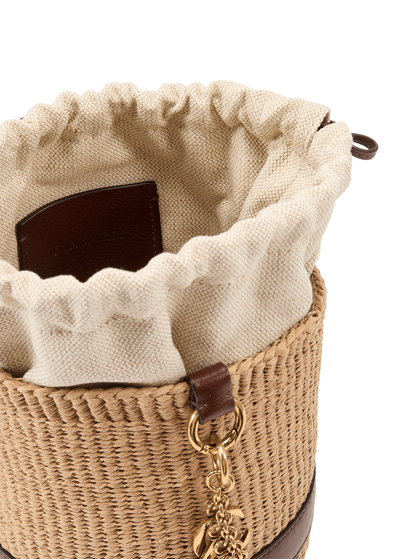 Chloé Charms raffia basket bag CHLOÉ White