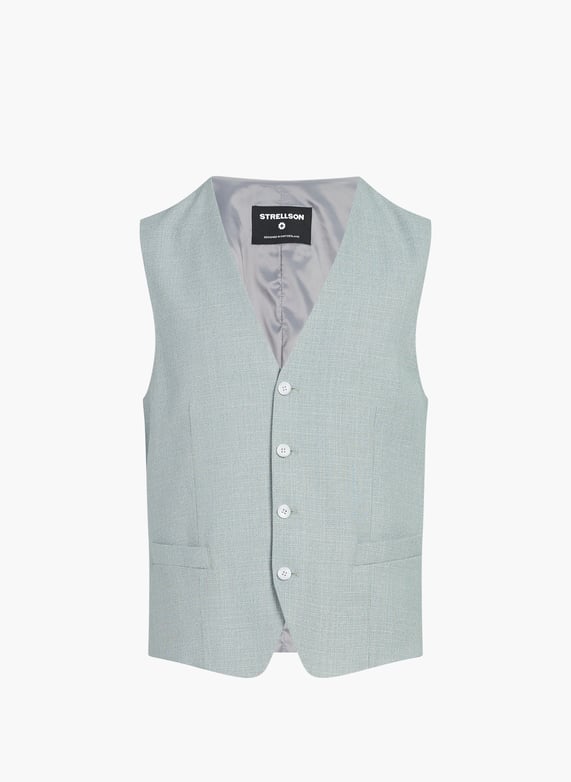 Strellson Green Sleeveless Heathered Suit Vest - Men | Printemps Strellson Green Sleeveless Heathered Suit Vest - Men | Printemps
