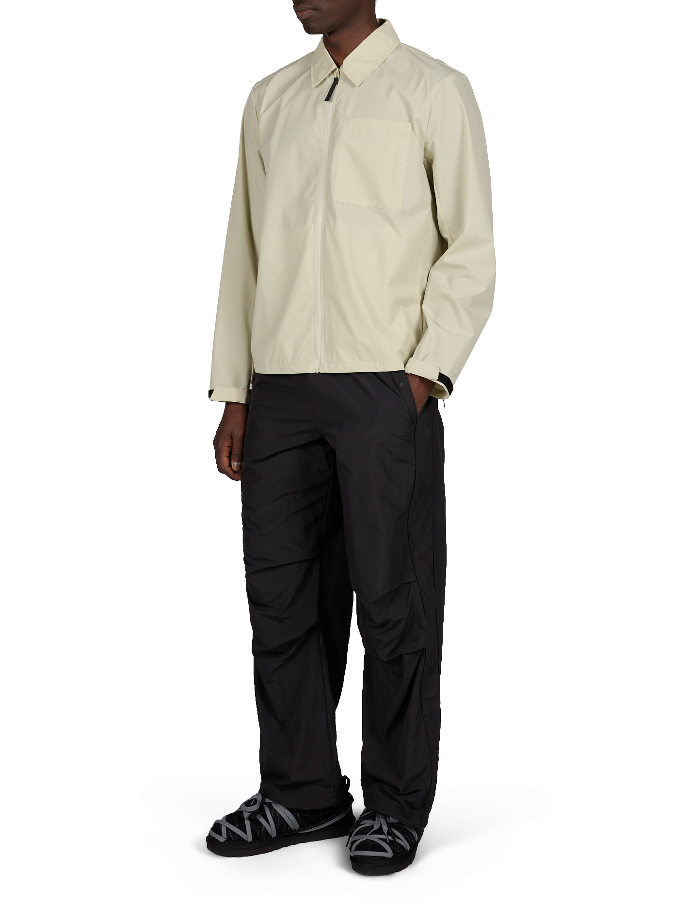 Straight-fit joggers   RAINS Black