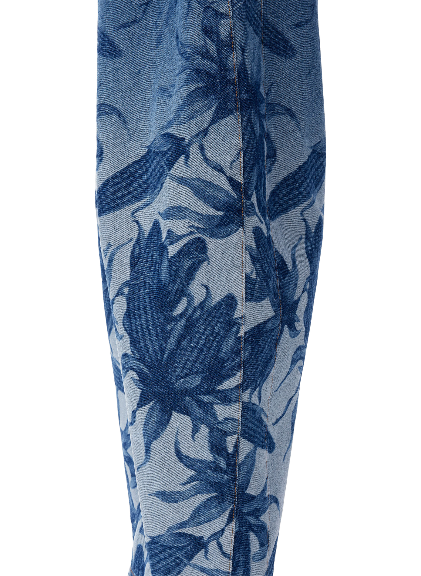 Denim cotton printed barrel jeans LOEWE Blue