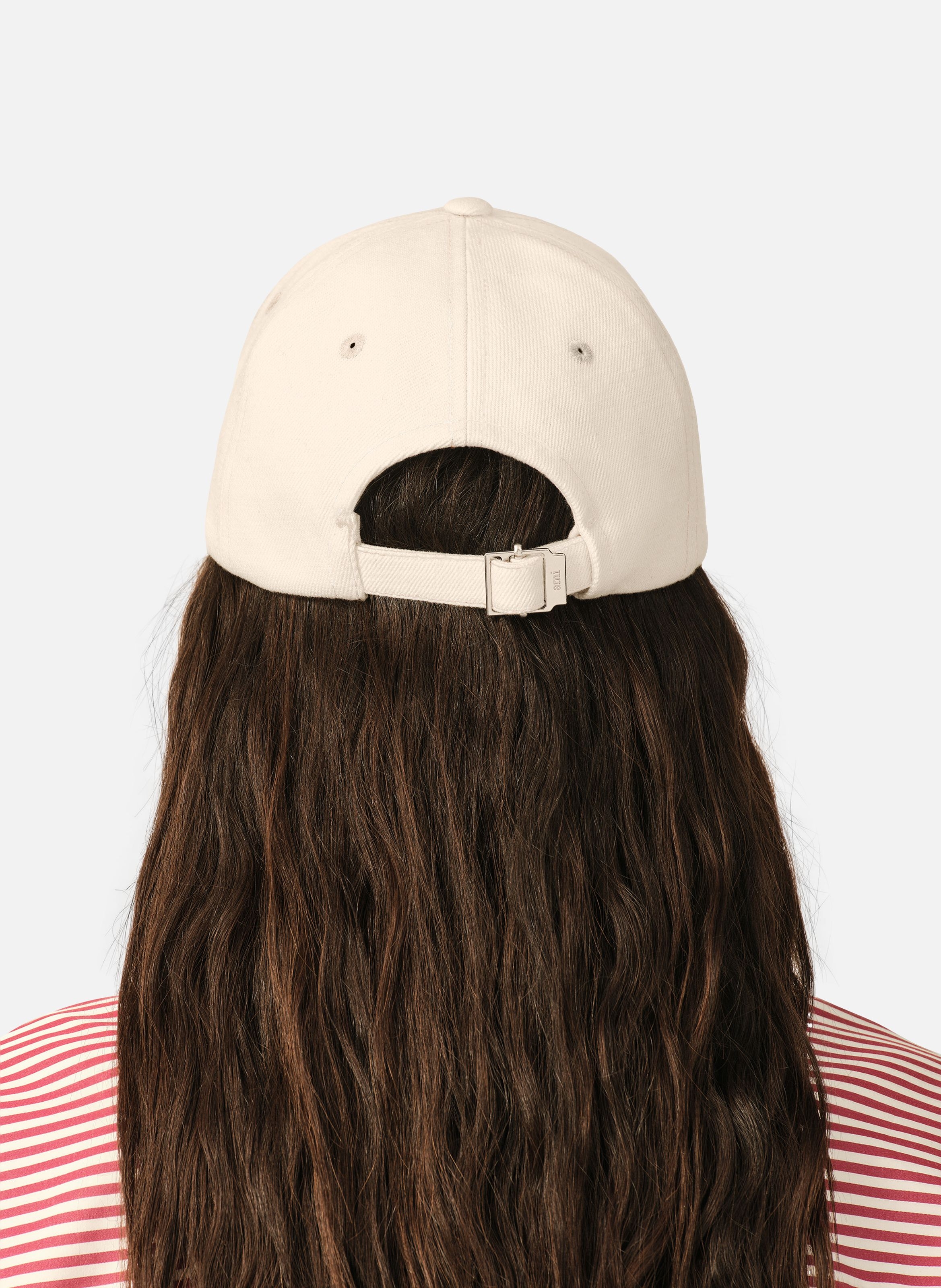 Casquette ami de coeur flèche unisexe en coton AMI PARIS Blanc