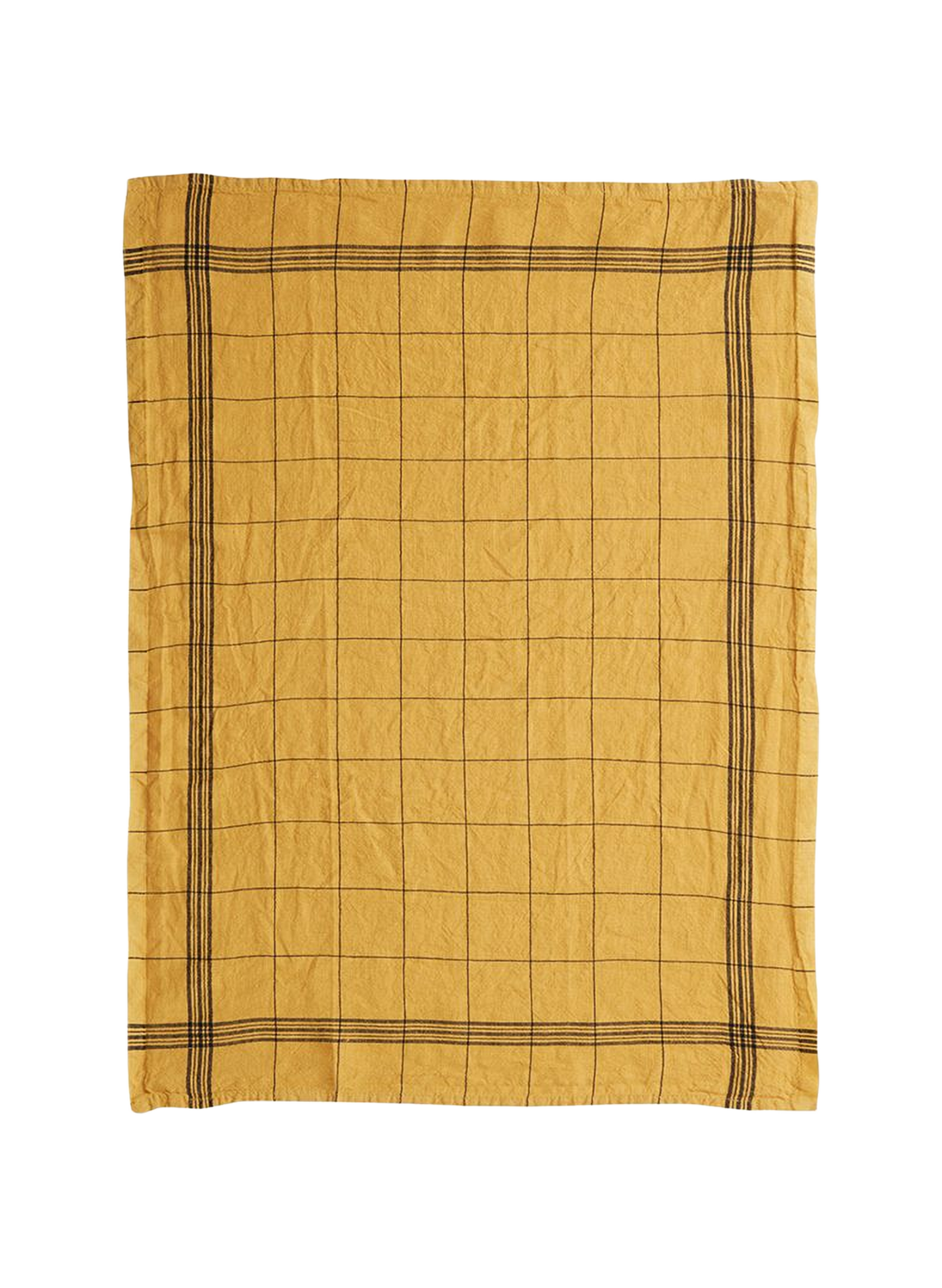 Set of 6 Bistrot linen tea towels CHARVET Yellow