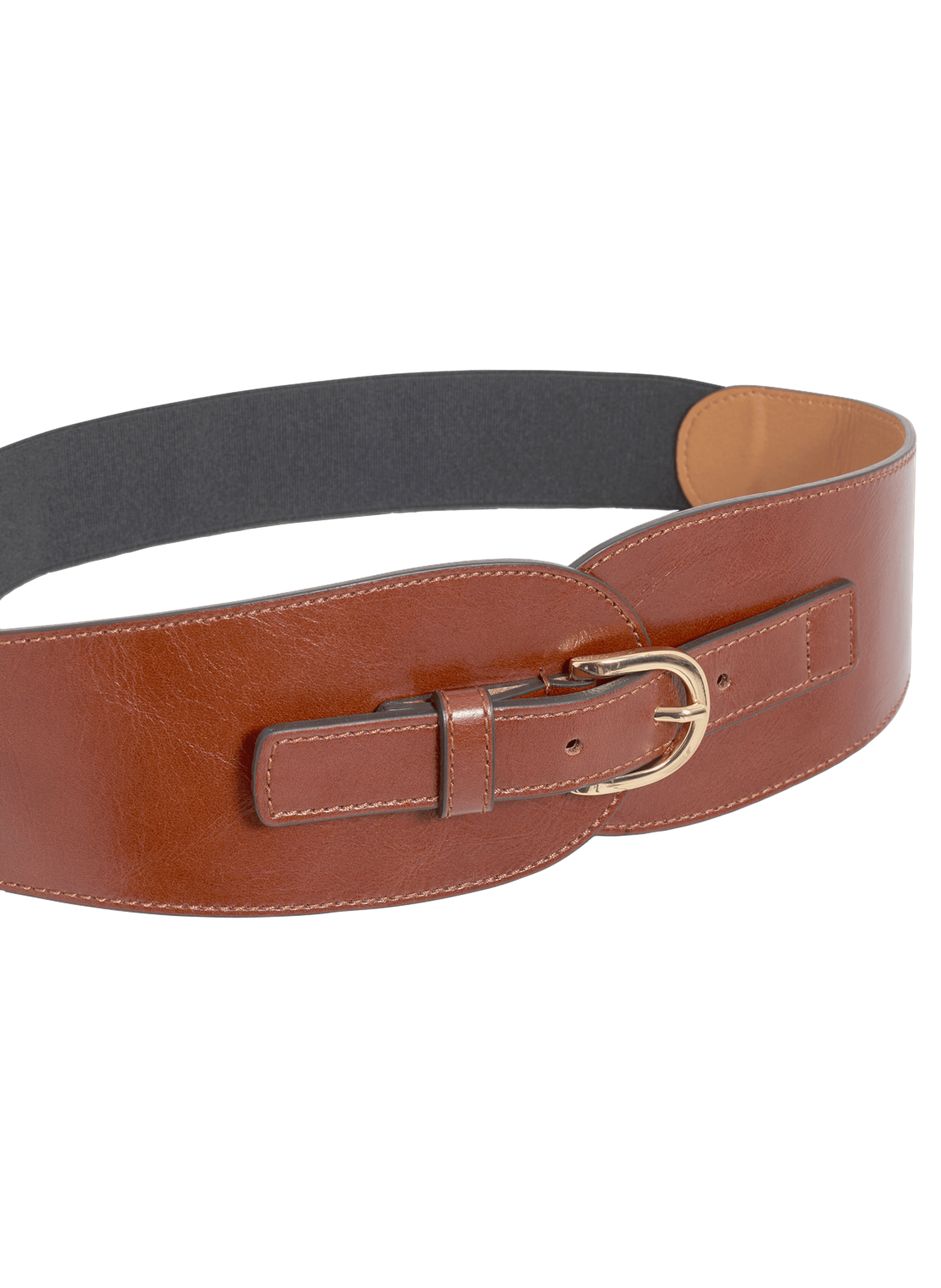 Ceinture corset en cuir façon box - olympe GERARD DAREL Marron