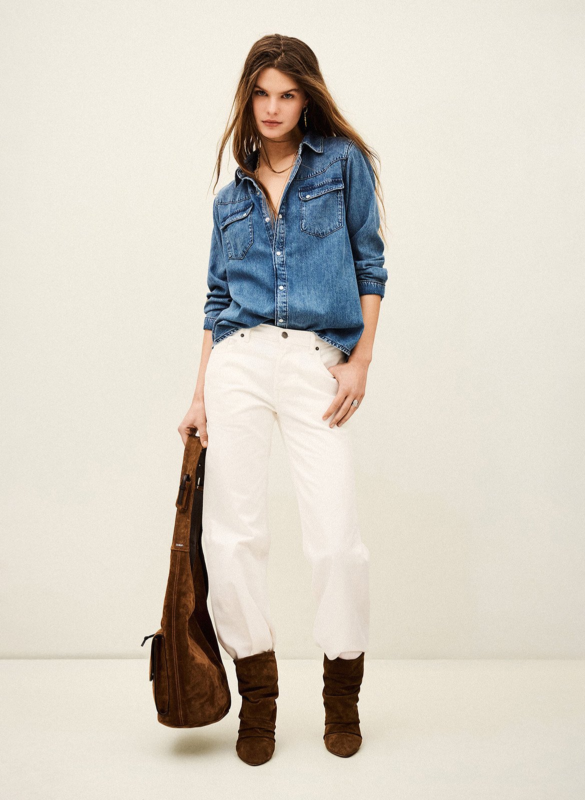Adali classic collar straight shirt BA&SH Blue
