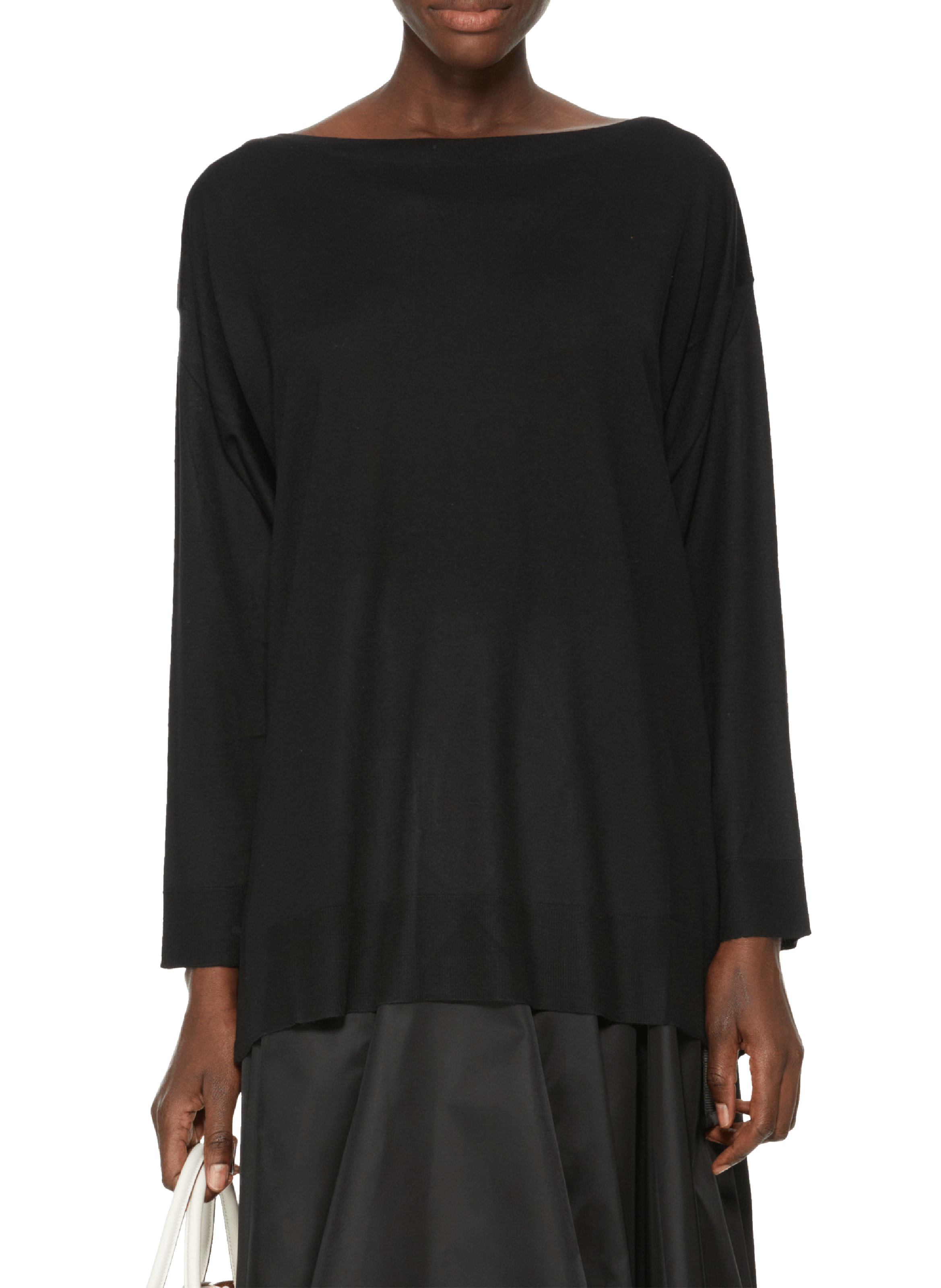 Pull en mailles fines PRADA Noir