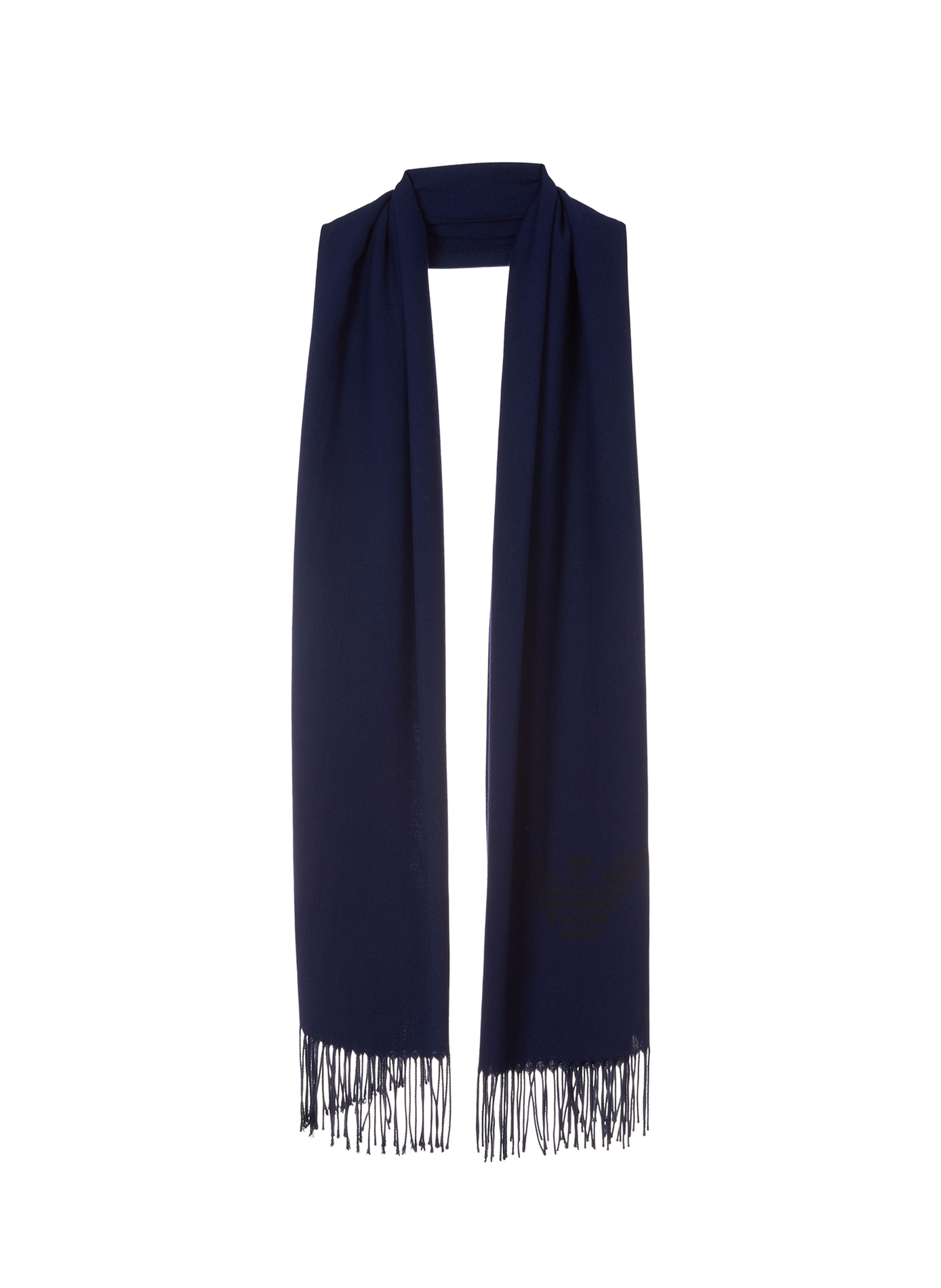 Fransenschal EMPORIO ARMANI Blau