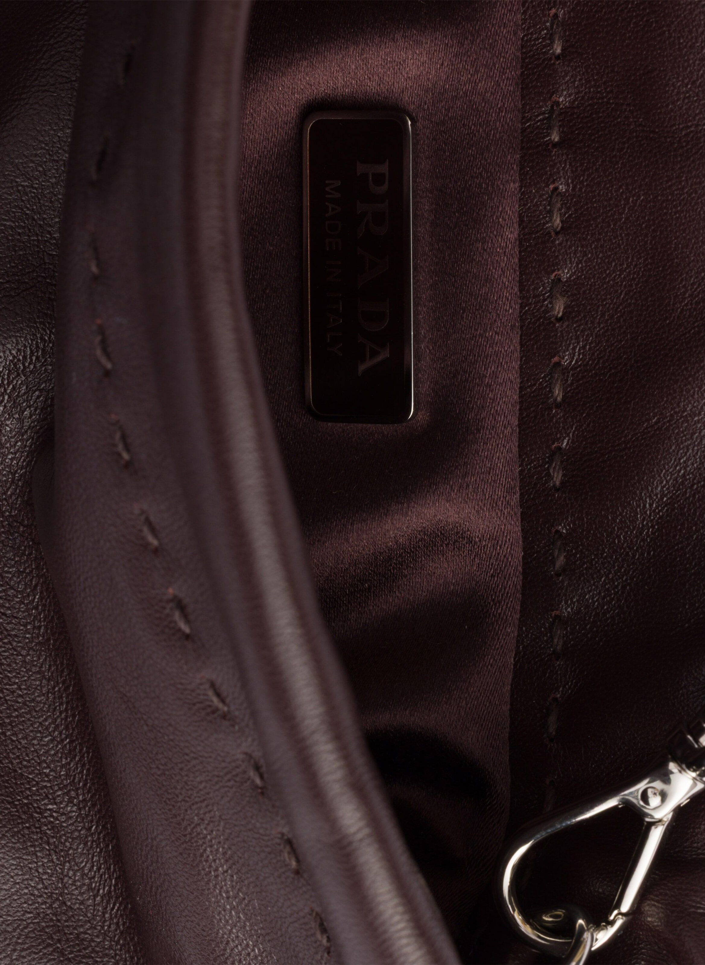 Pochette pour smartphone en cuir nappa PRADA Marron