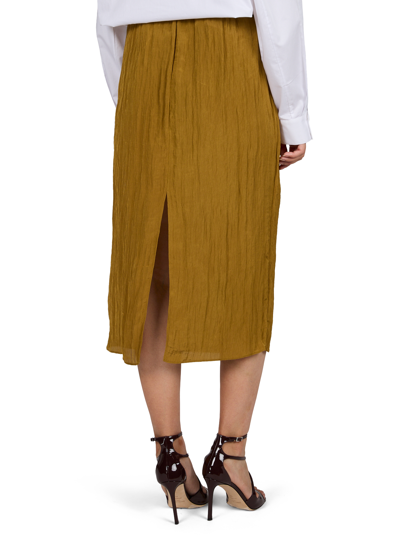 Fluid Midi Skirt TIBI Yellow