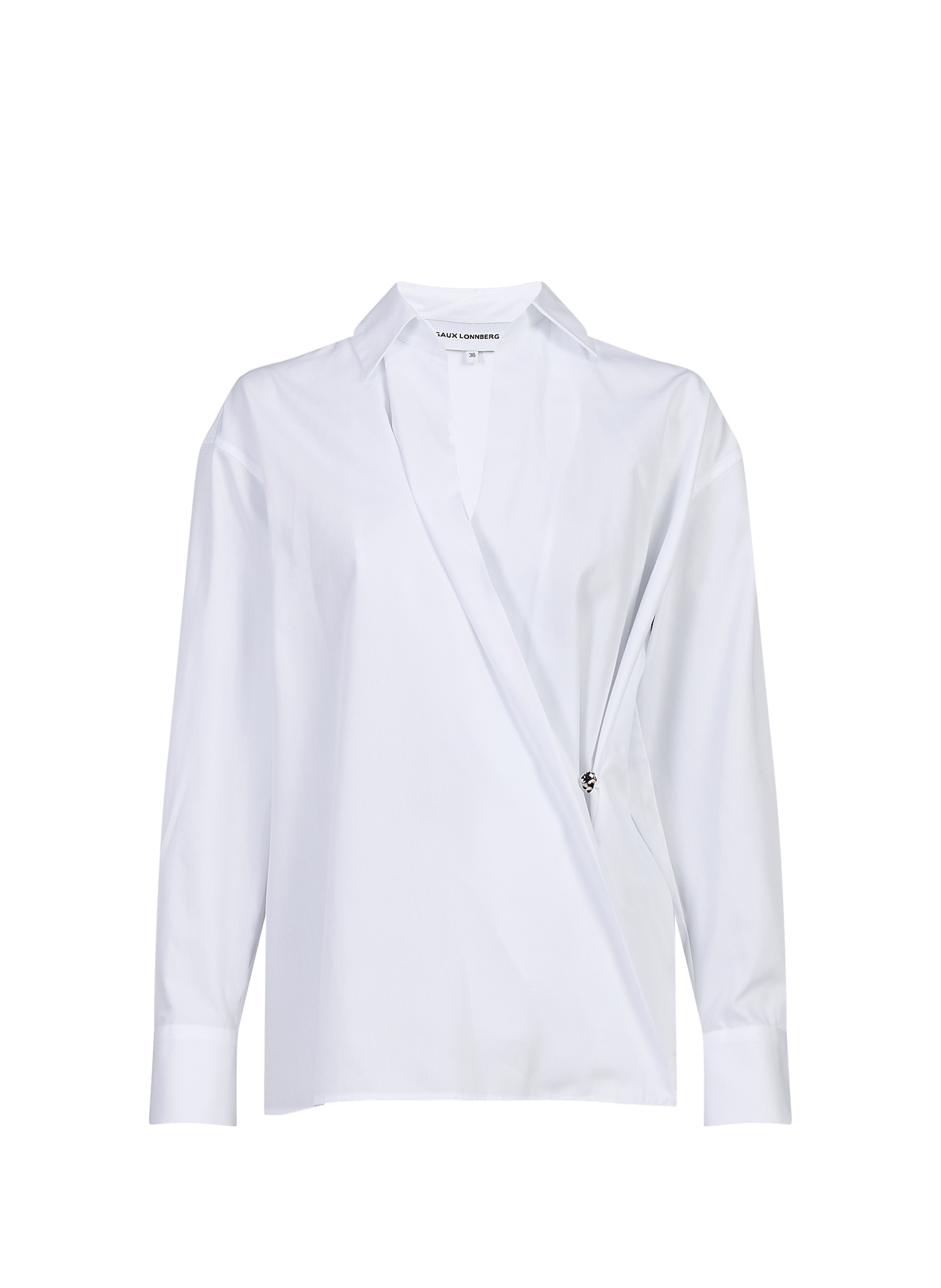 Chemise droite unie en coton MARGAUX LONNBERG Blanc