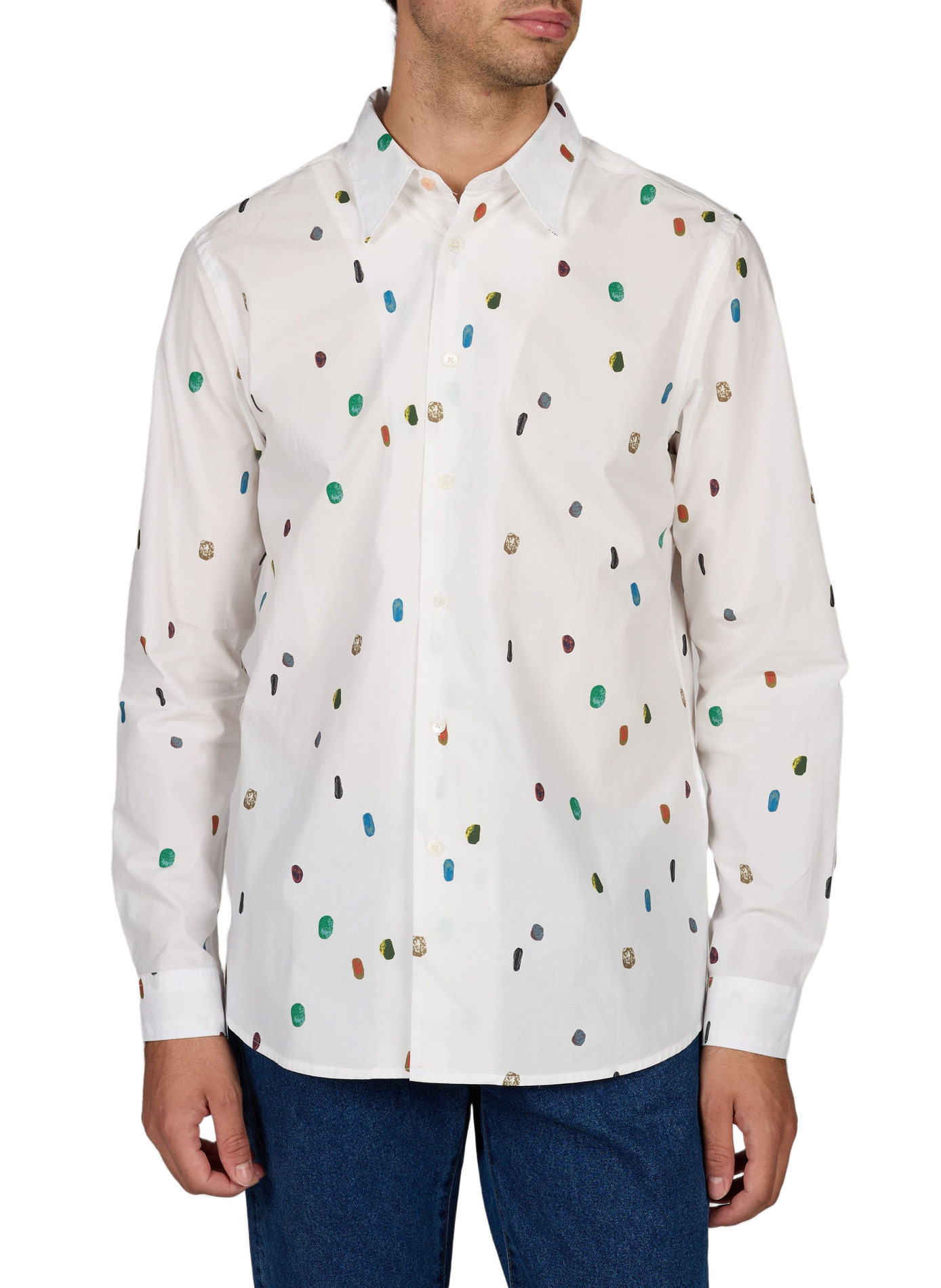 Chemise imprimée en coton PAUL SMITH Blanc
