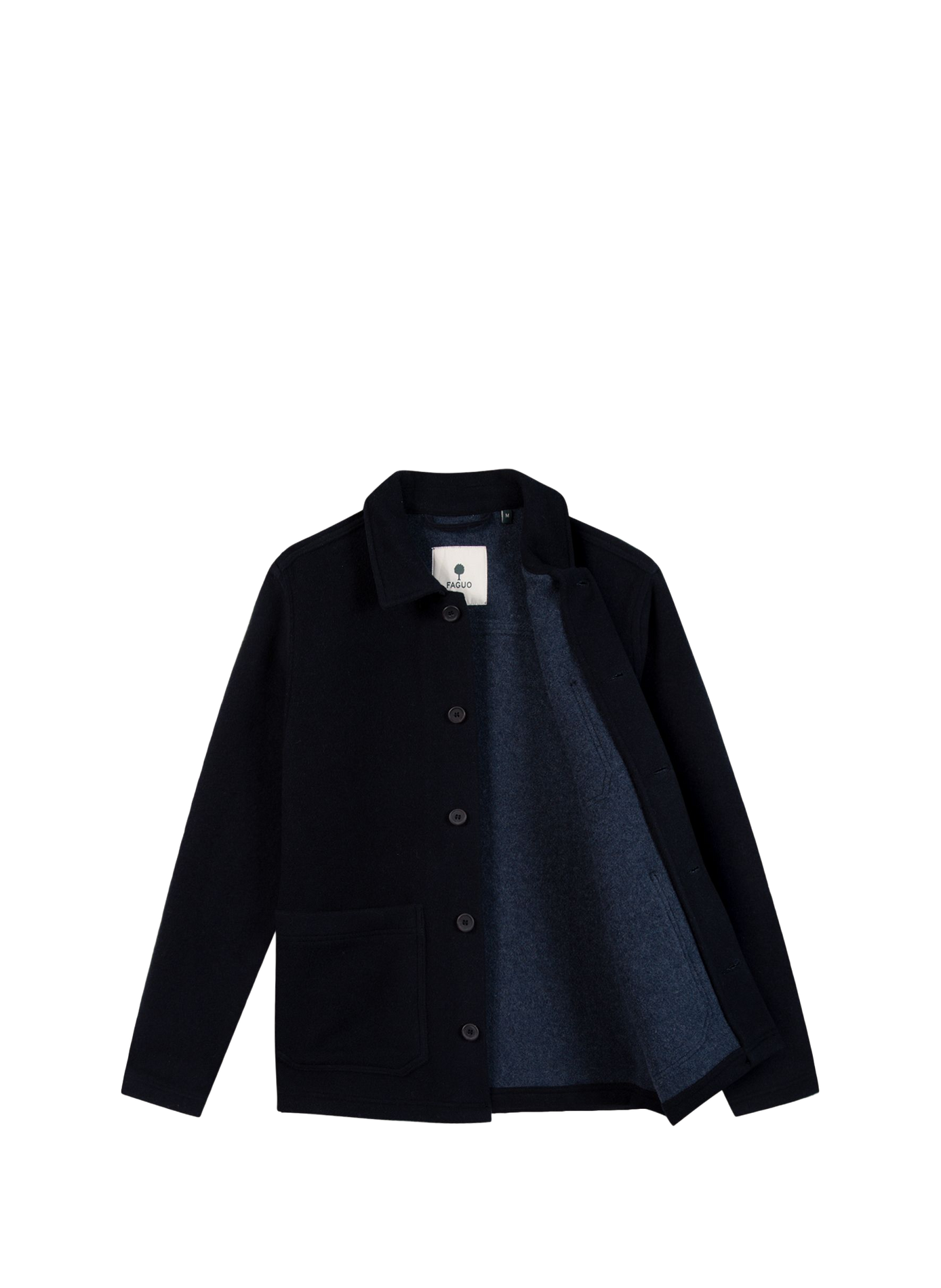 Veste col classique en laine mélangée FAGUO Blue