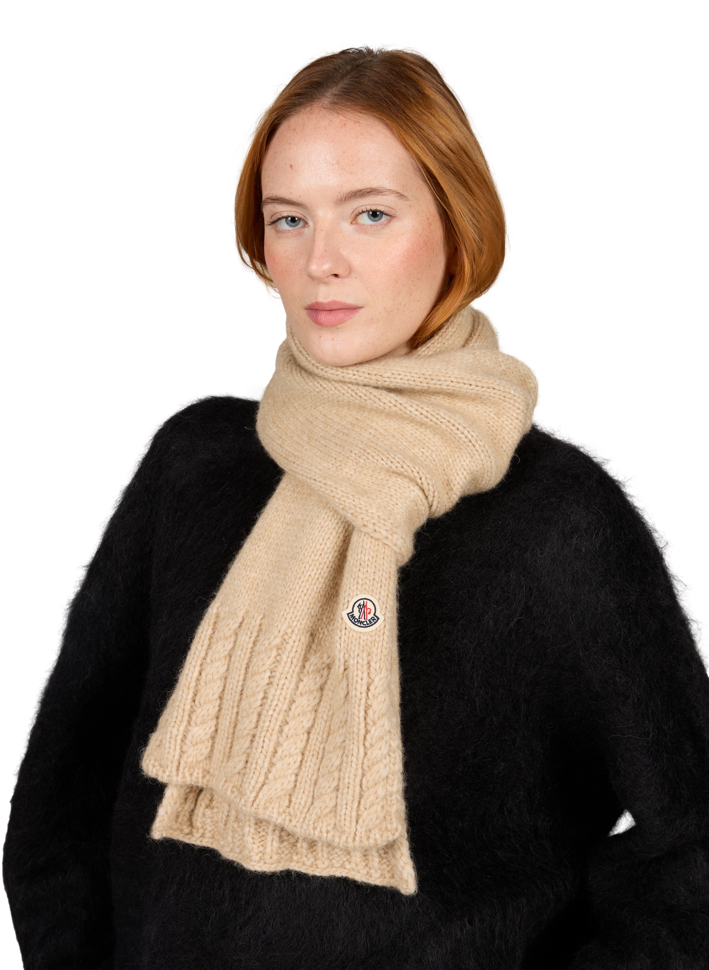 Bufanda de alpaca mezclada MONCLER Beige