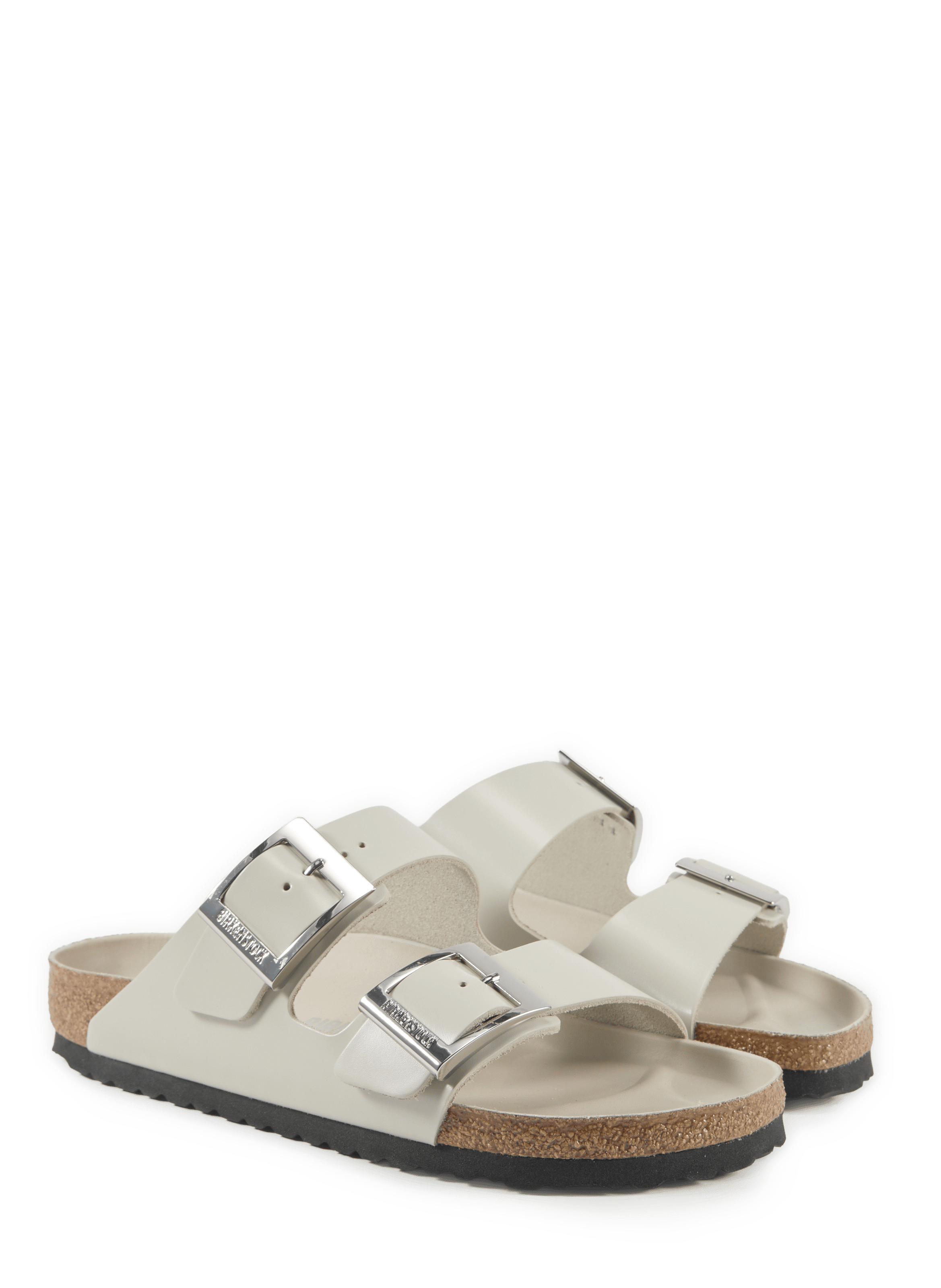 Sandalias Arizona de cuero BIRKENSTOCK Beige