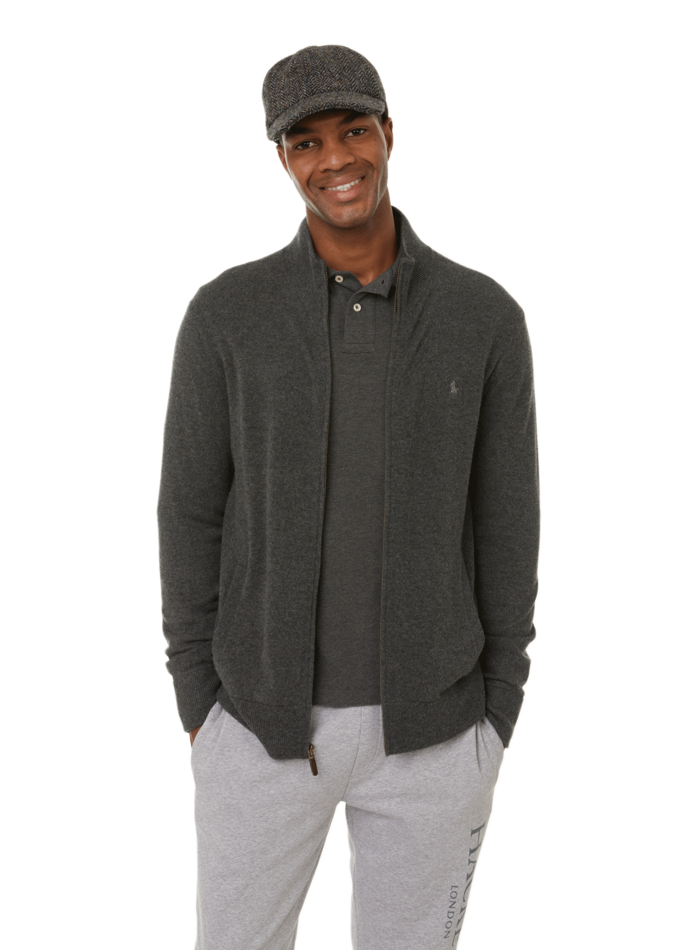 Wool zip-up cardigan POLO RALPH LAUREN Grey