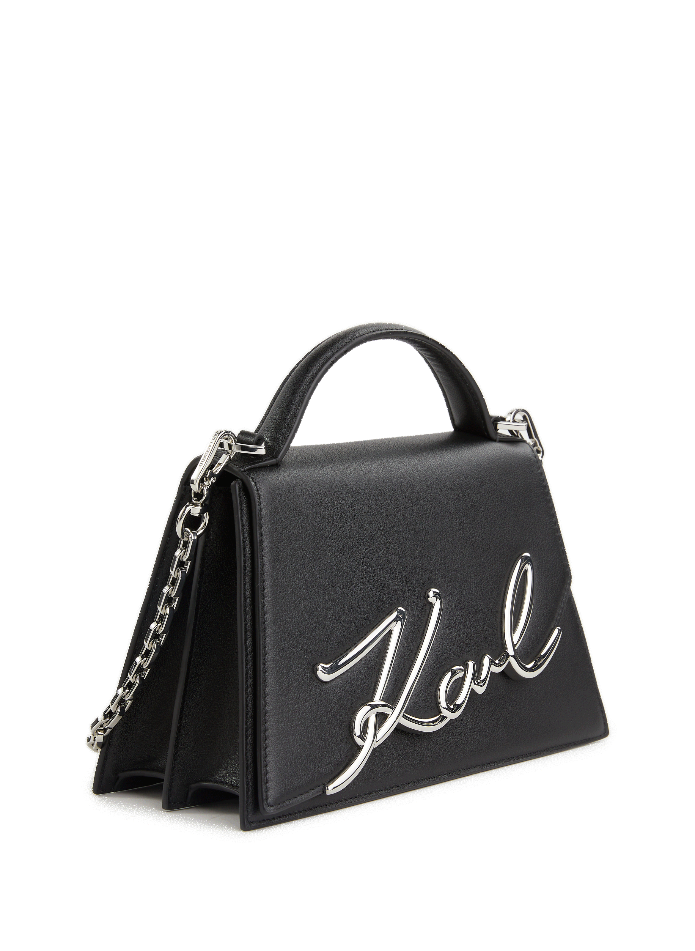 Sac K/Signature 2.0 en cuir KARL LAGERFELD Noir