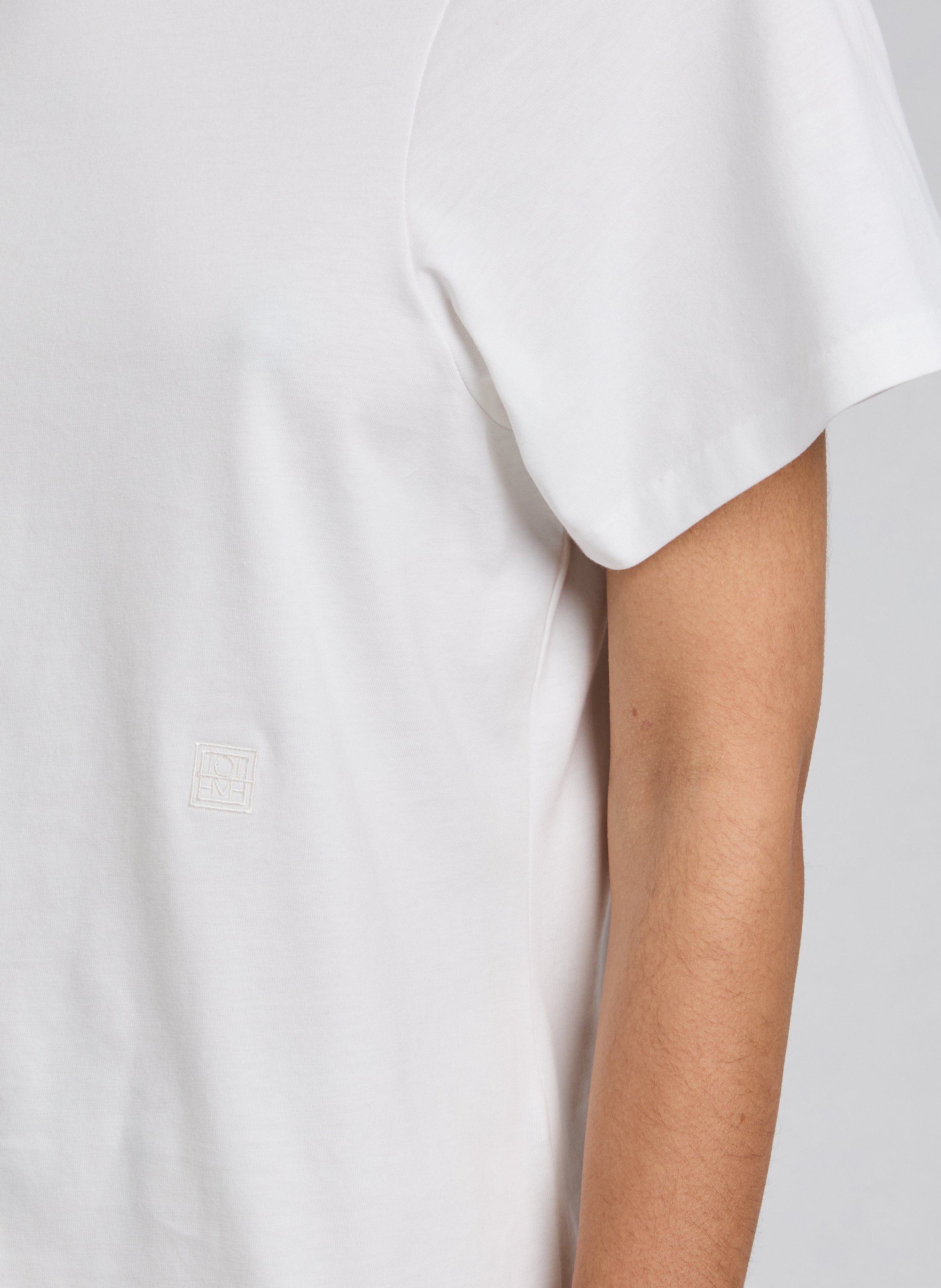 T-shirt uni en coton TOTEME Blanc