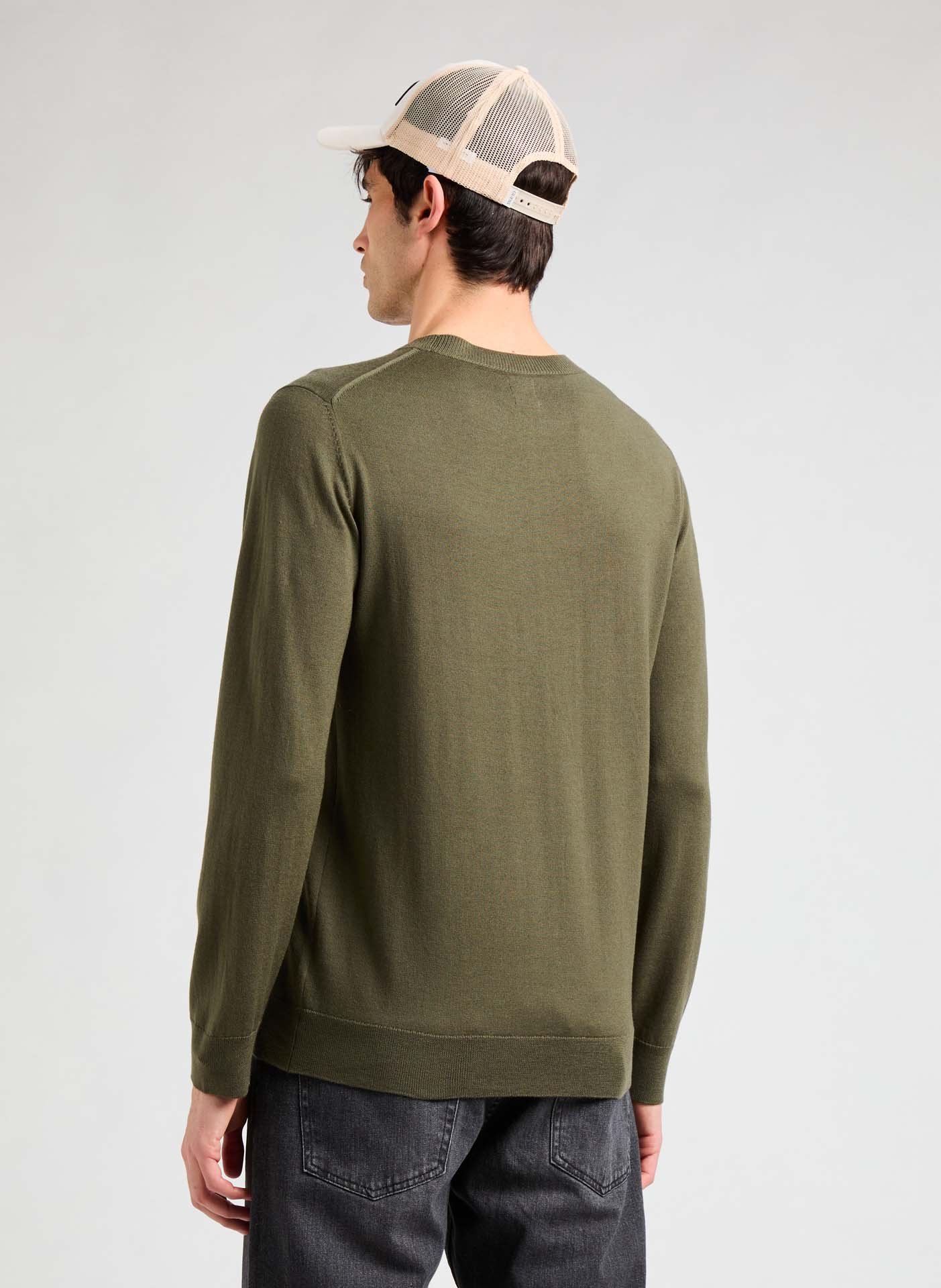 Fine merino wool jumper AU PRINTEMPS PARIS Khaki