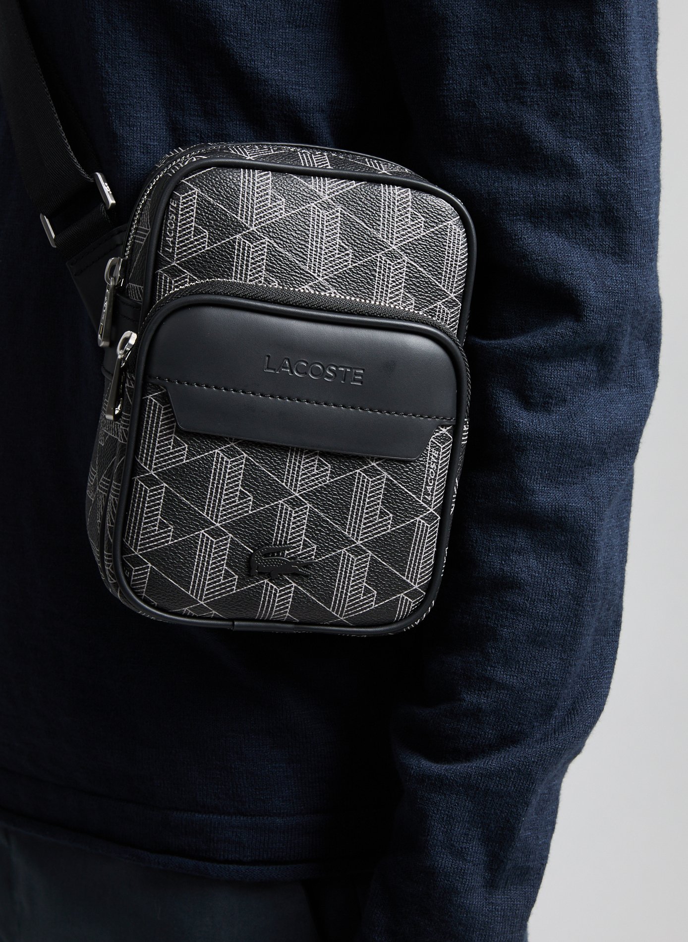 Sac à bandoulière monogrammé LACOSTE Gris