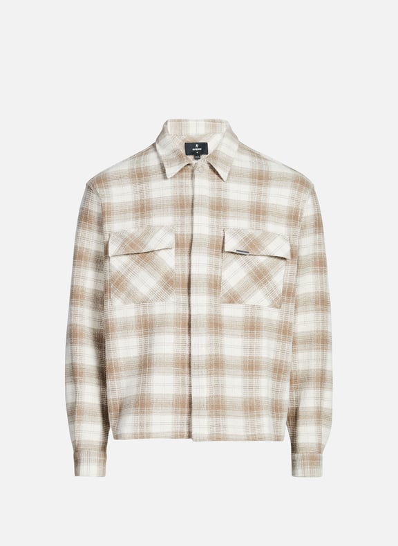 Flannel Waffle Overshirt Brown by REPRESENT REPRESENT Flannel Waffle Overshirt Brown