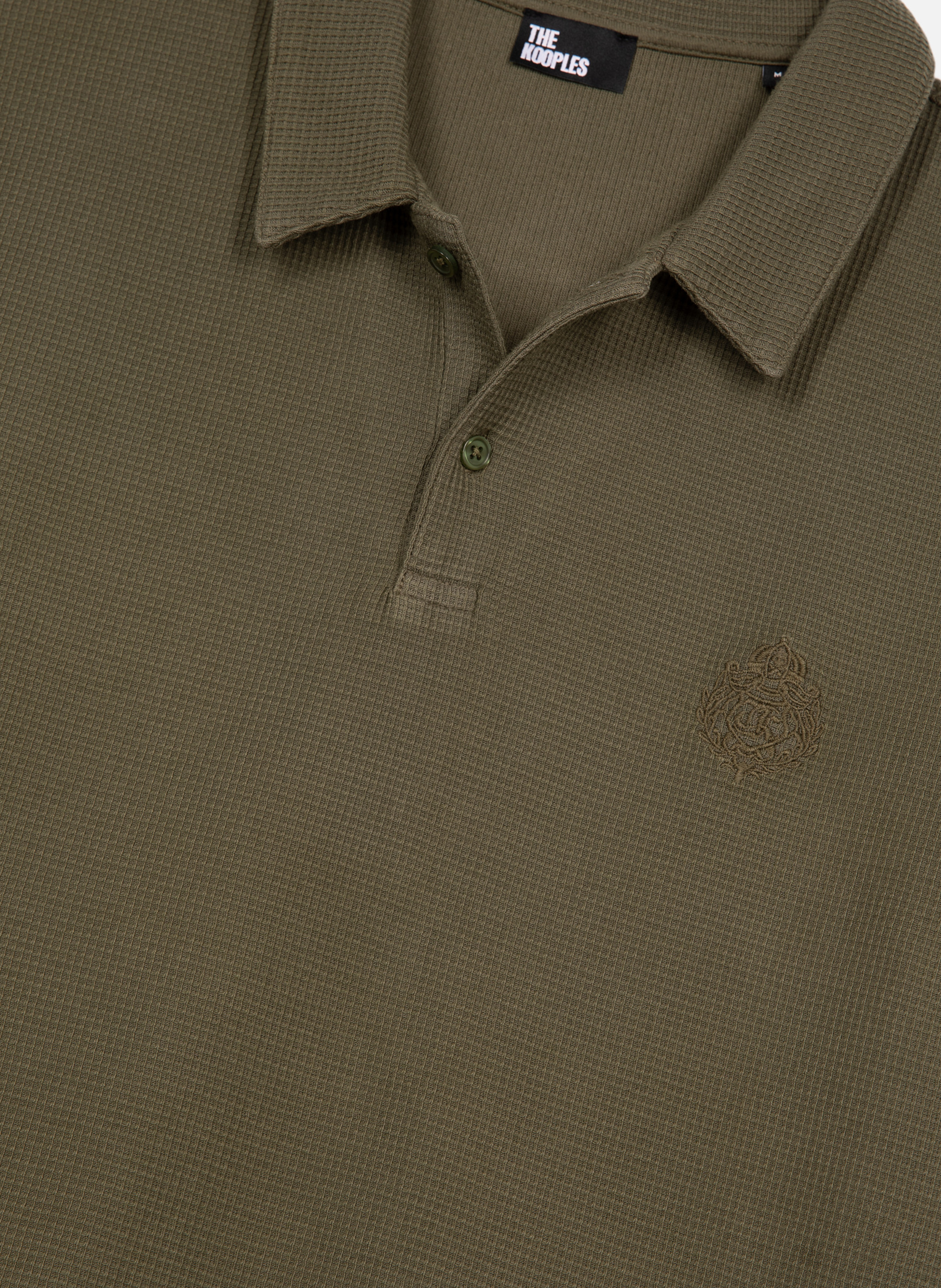 Polo en nid d'abeille avec blason THE KOOPLES Vert