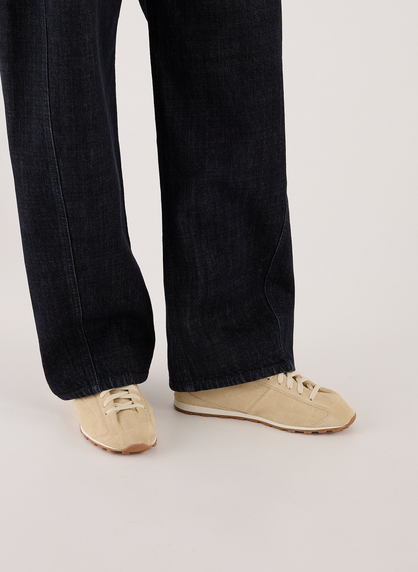 Les Tennis en cuir d'agneau JACQUEMUS Beige