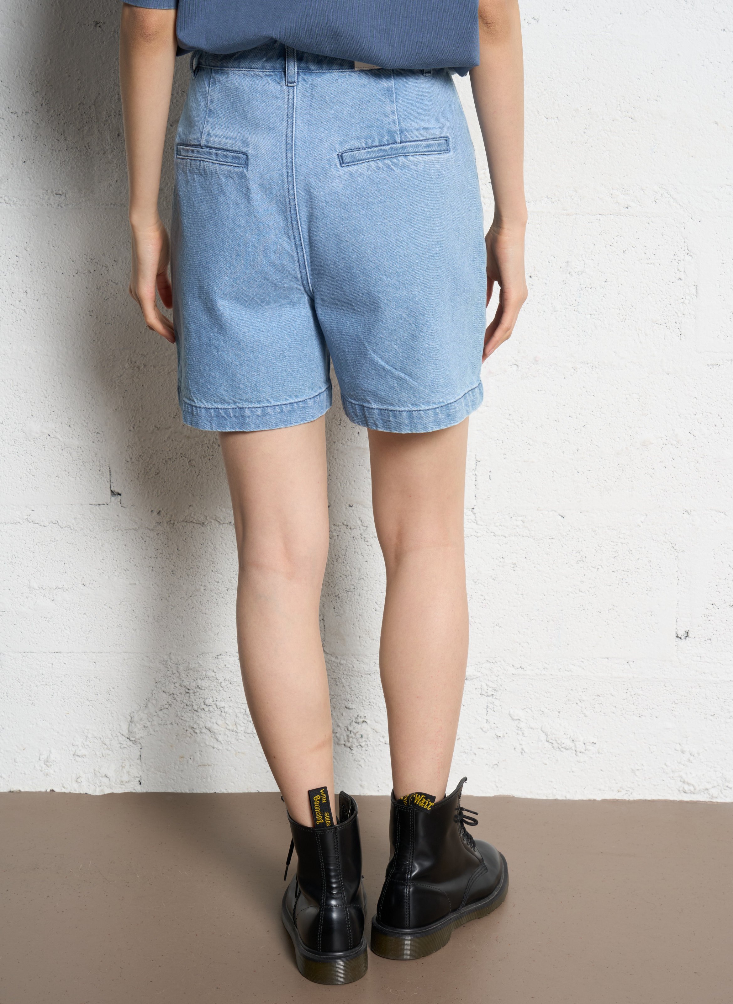 Short droit en coton IKKS Bleu