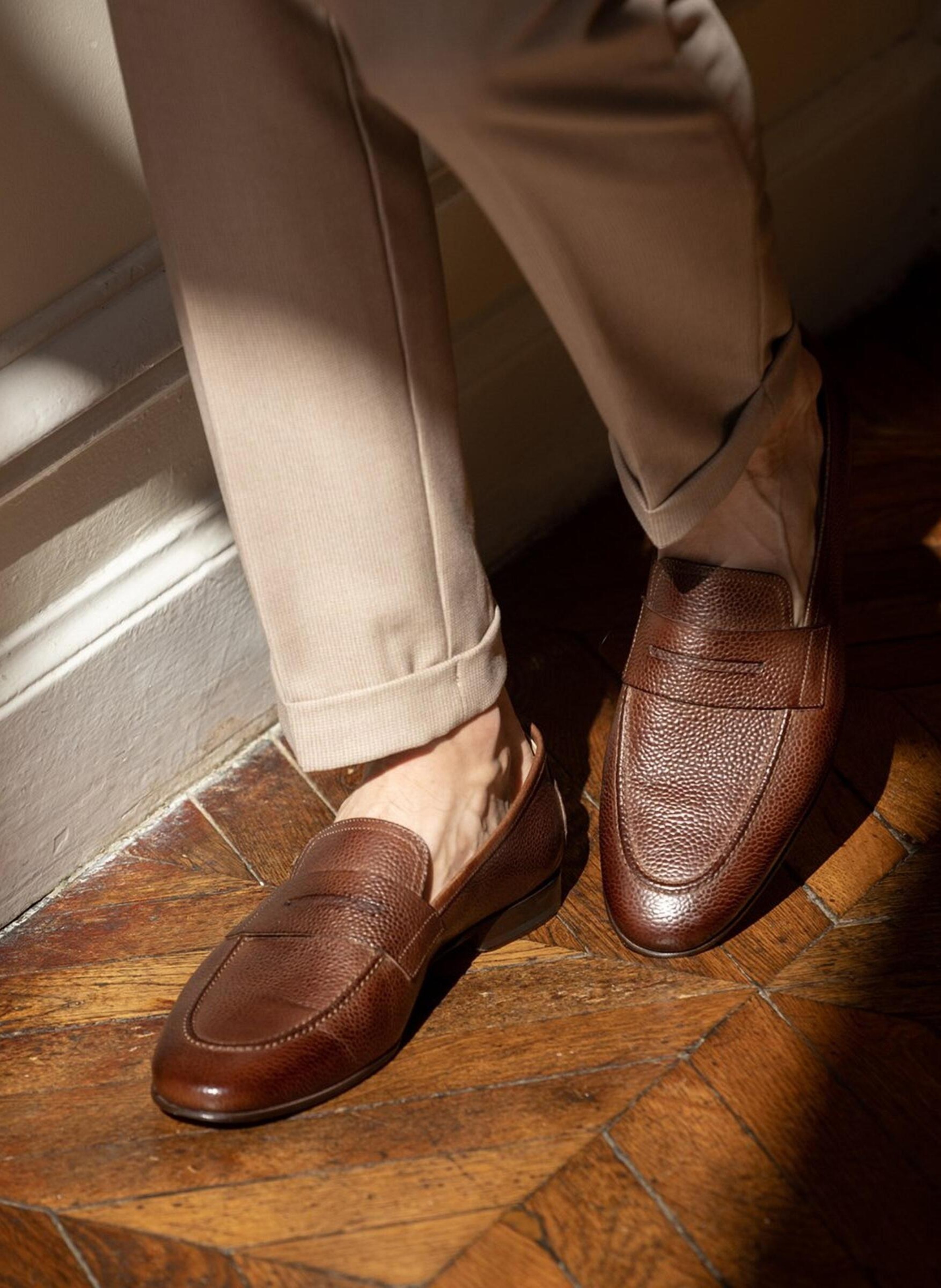 Mocassin cuir marco FINSBURY Marron