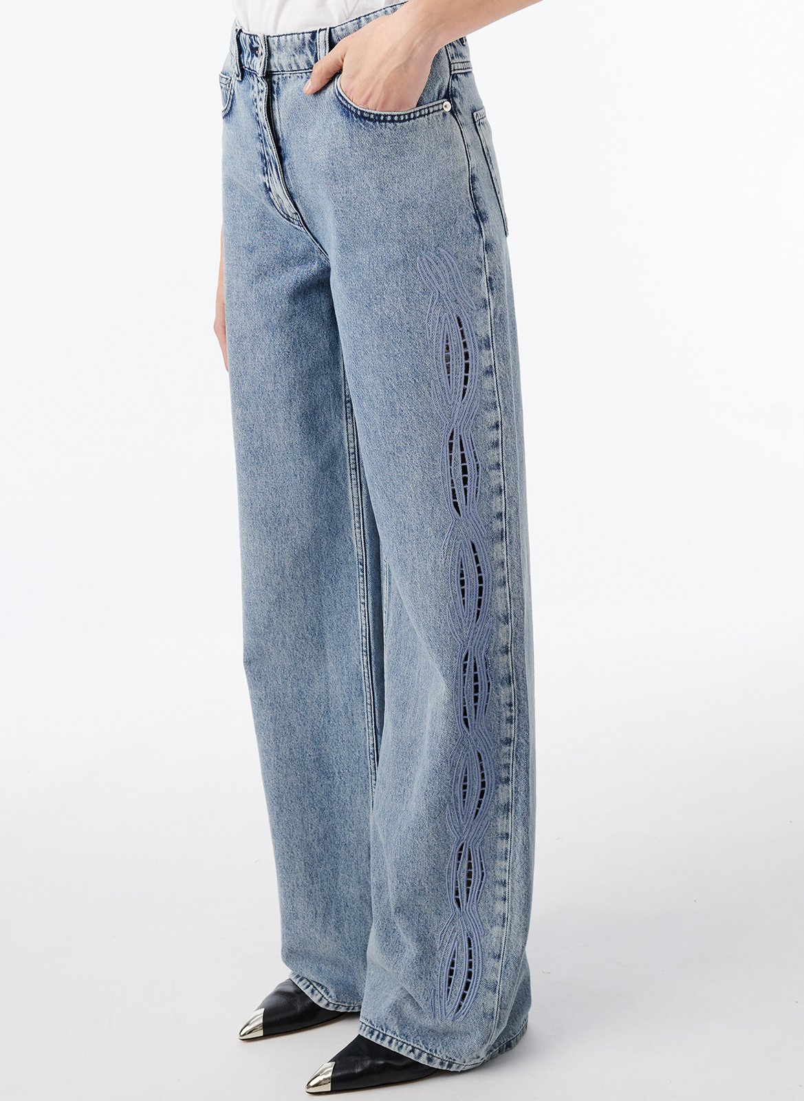 Jean large en coton ryley IRO Bleu