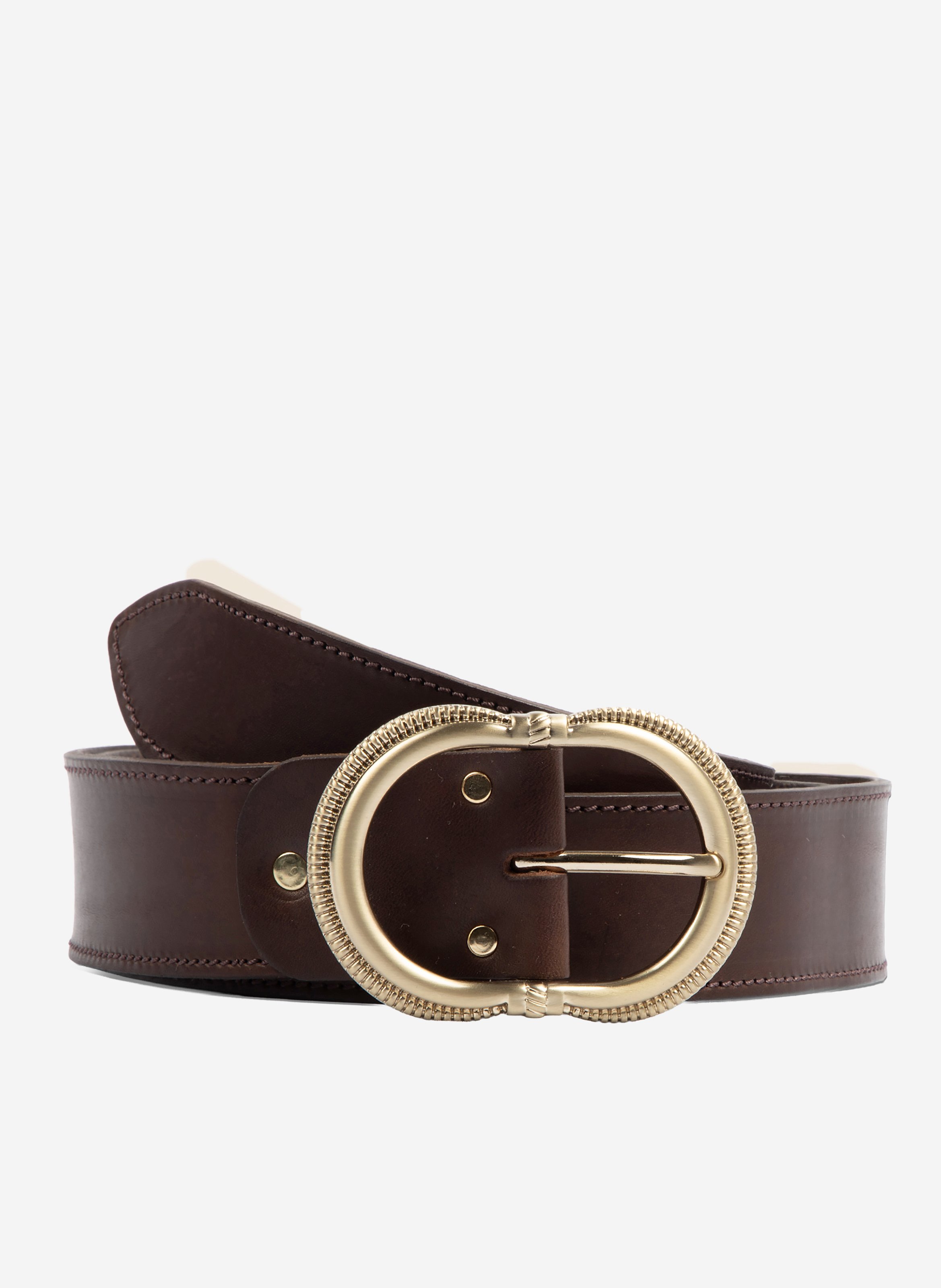 Ceinture honfleur cuir JULES & JENN Marron
