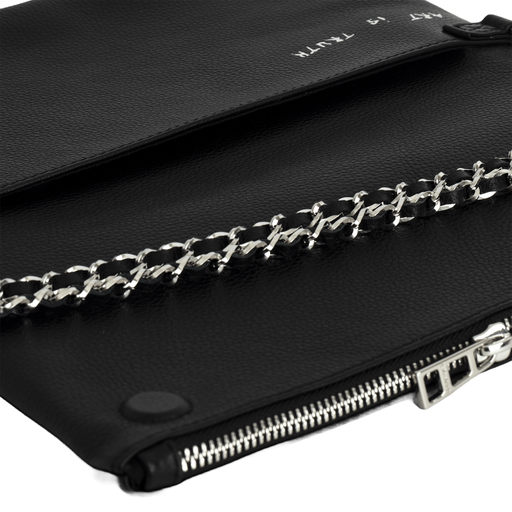 Pochette en cuir imprimée rock ZADIG&VOLTAIRE Noir