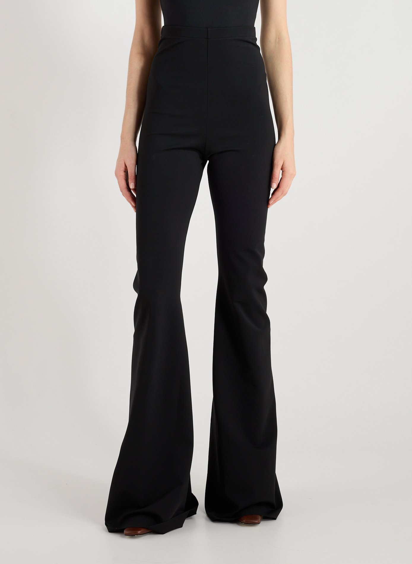 RICK OWENS Pantalon boot-cut taille haute Noir