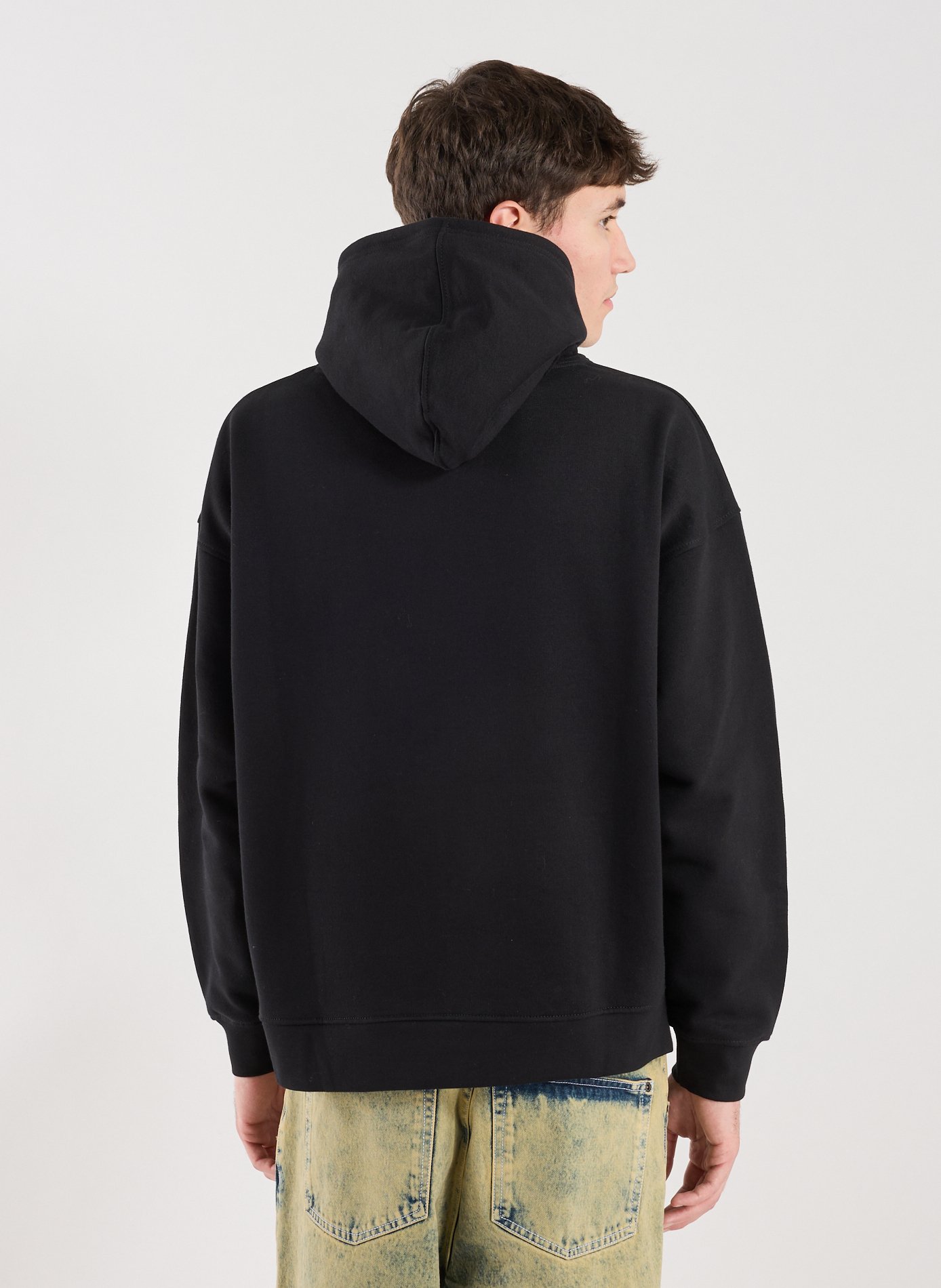 Sweat droit brodé en coton  JACKER. Noir