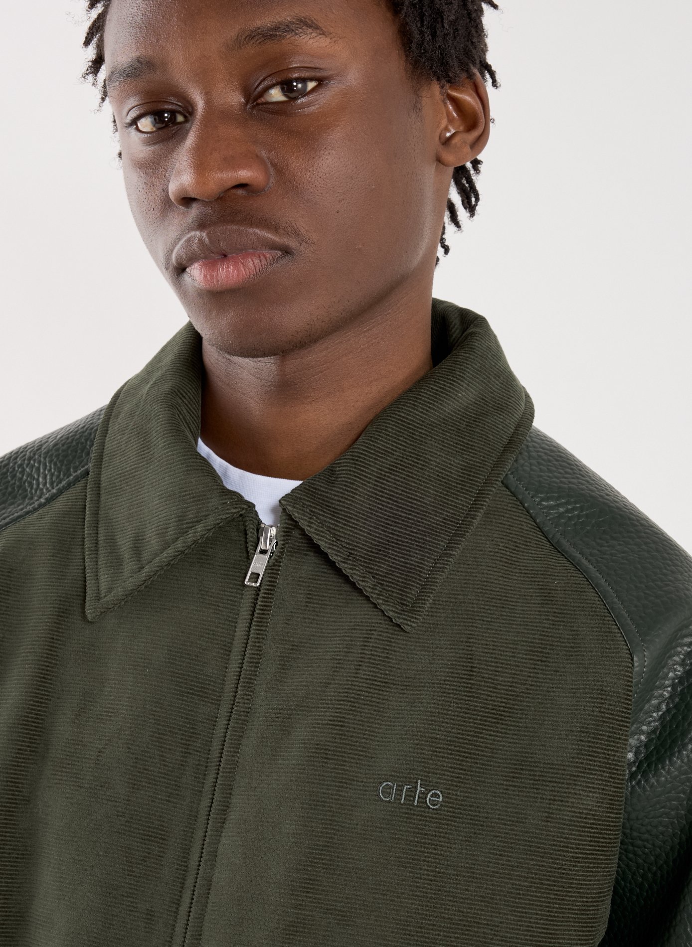 Loose-fit jacket with classic collar ARTE ANTWERP Khaki