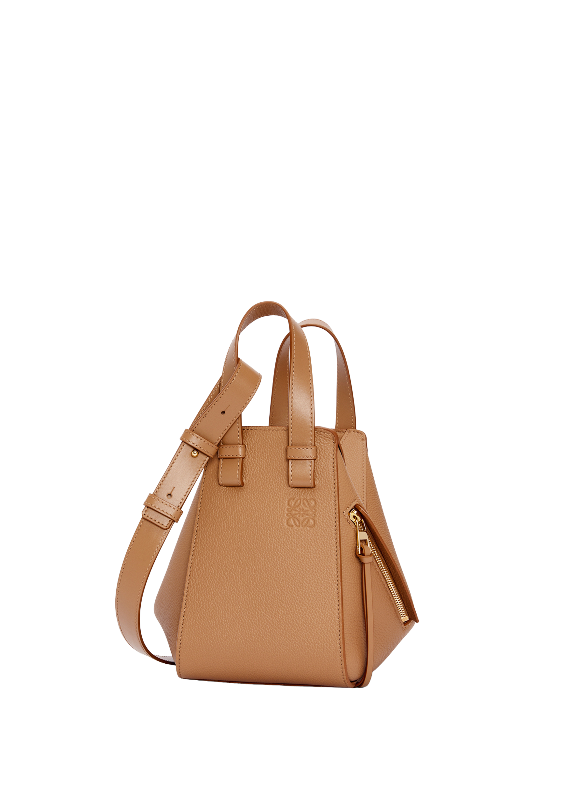 LOEWE Hammock Compact grained leather shoulder bag Brown