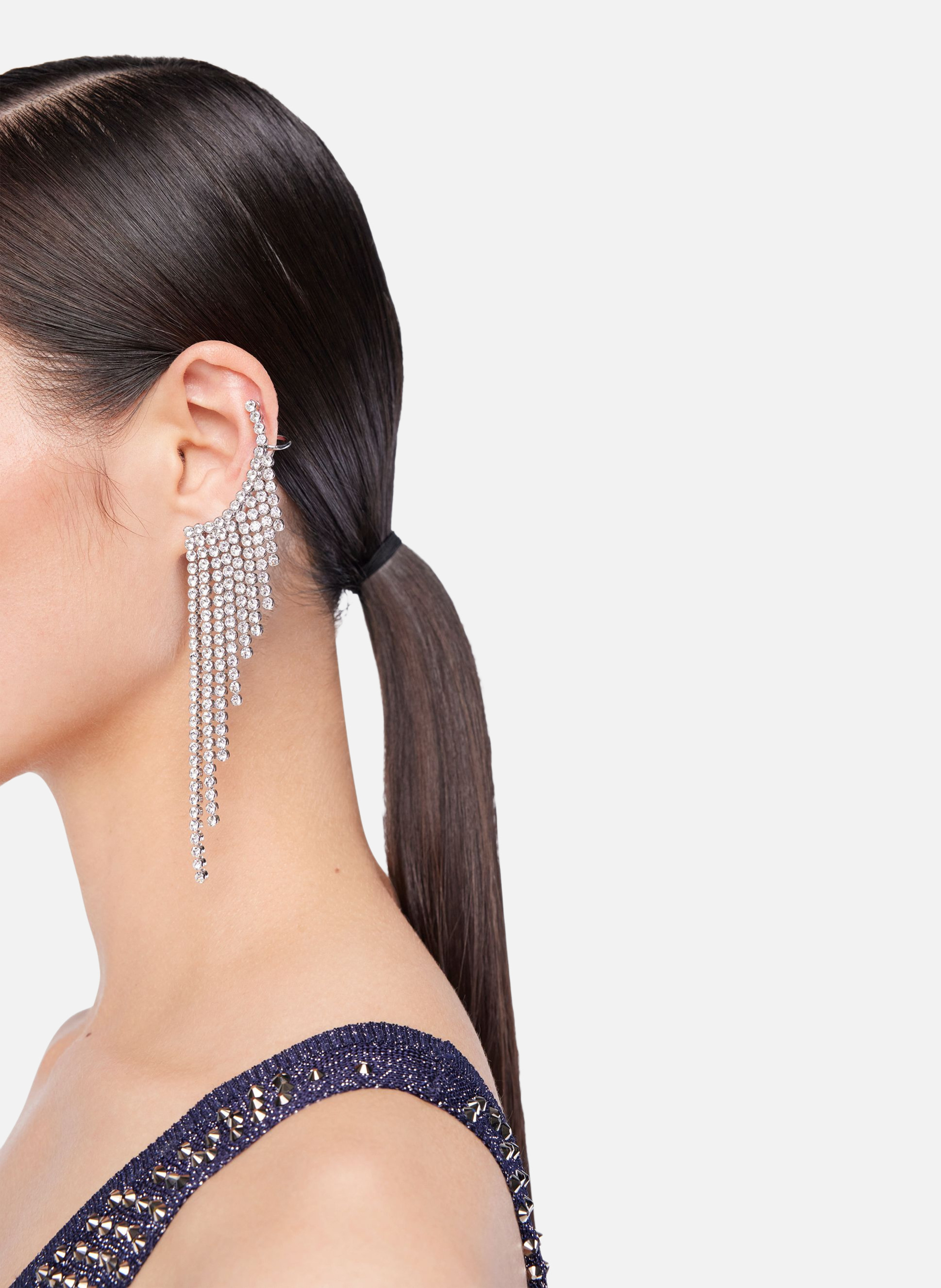 Boucles d’oreilles strass RABANNE Argent