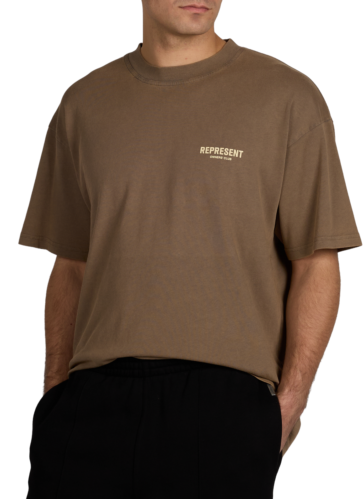 Straight-fit cotton T-shirt REPRESENT Beige