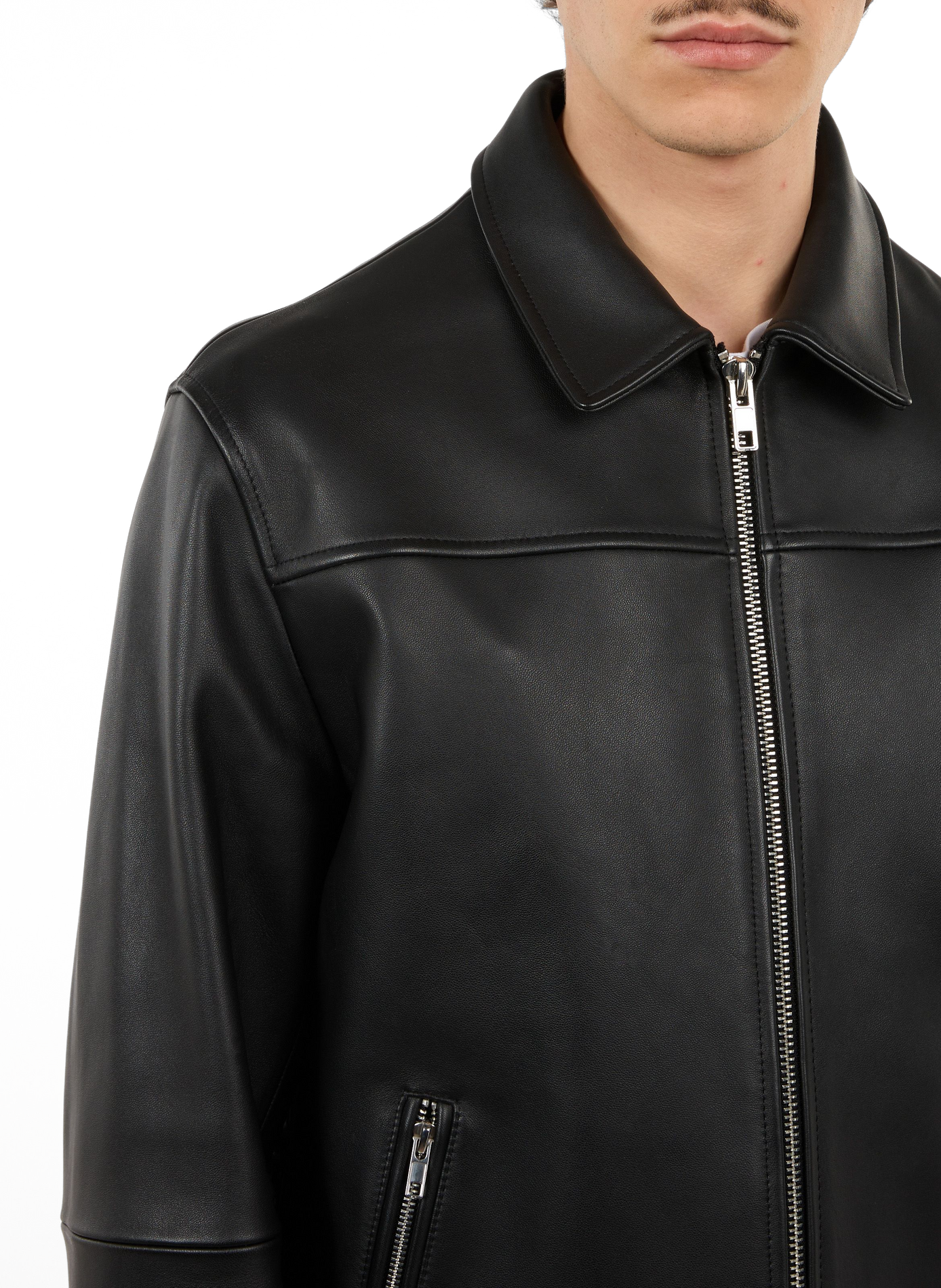 Fool leather jacket SAISON 1865 Black