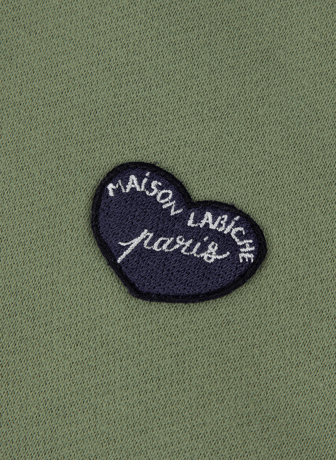 Crozatier hoodie with heart patch MAISON LABICHE Green