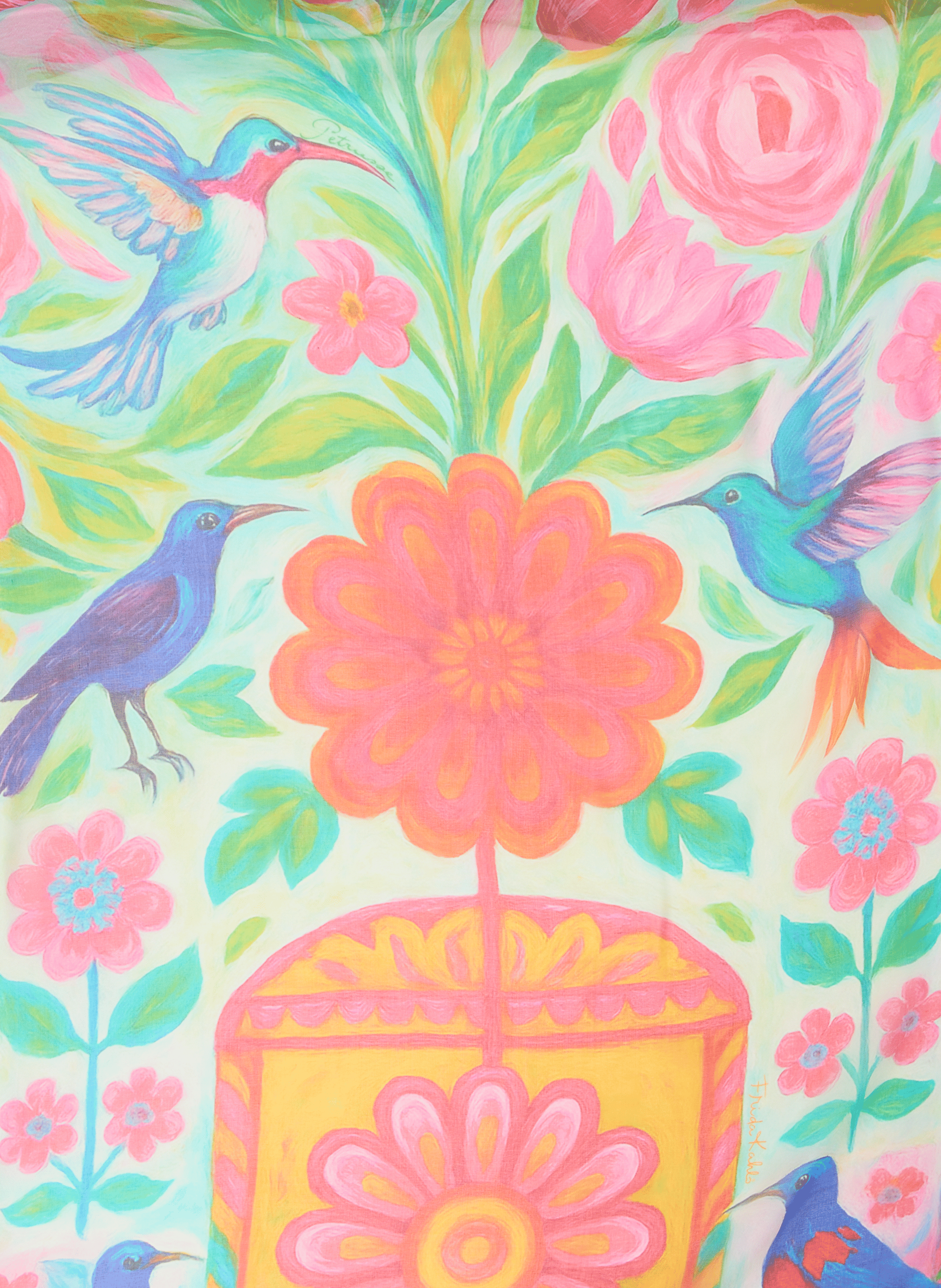 Foulard Paz en soie PETRUSSE Rose